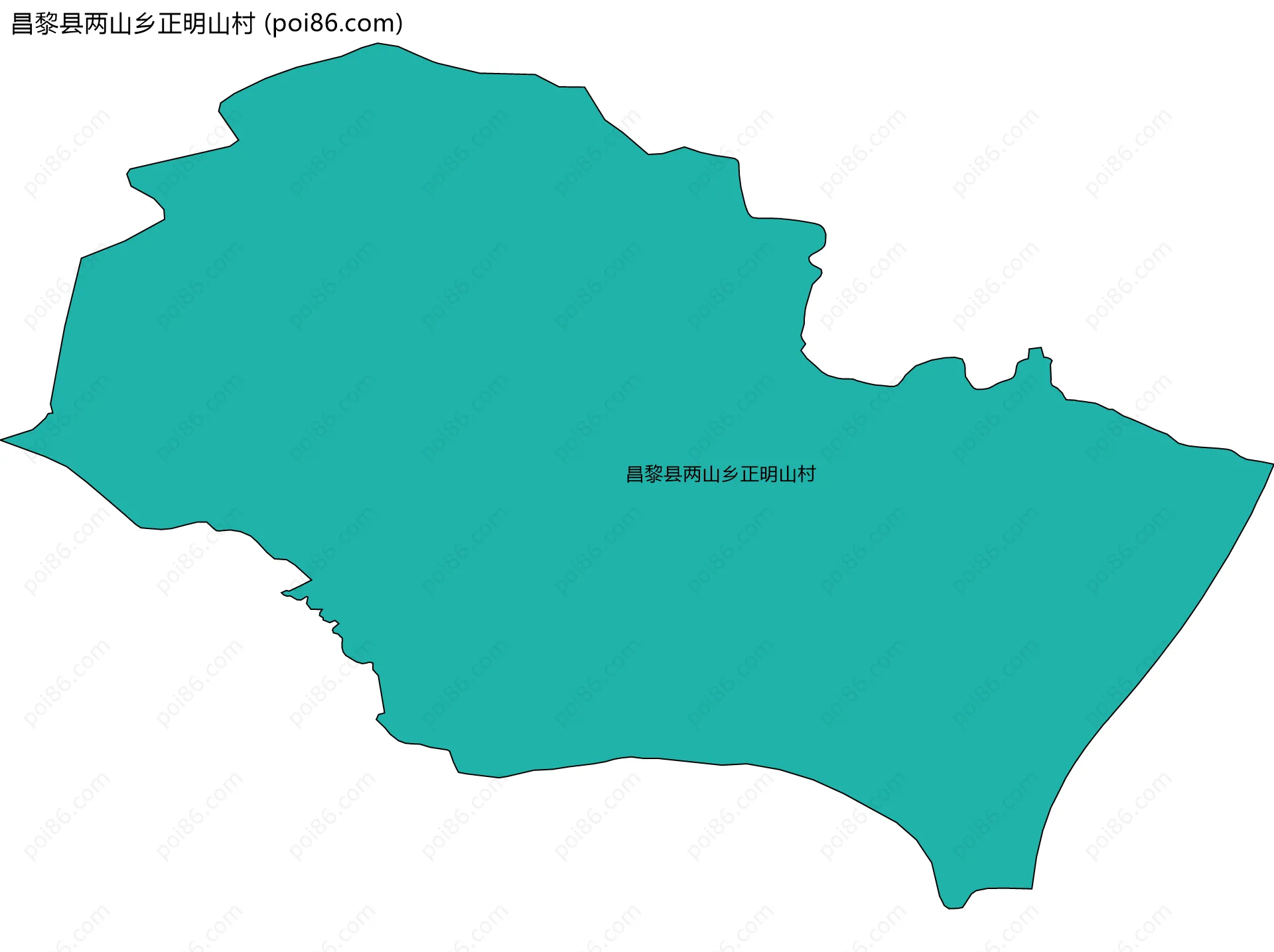 昌黎县两山乡正明山村边界地图