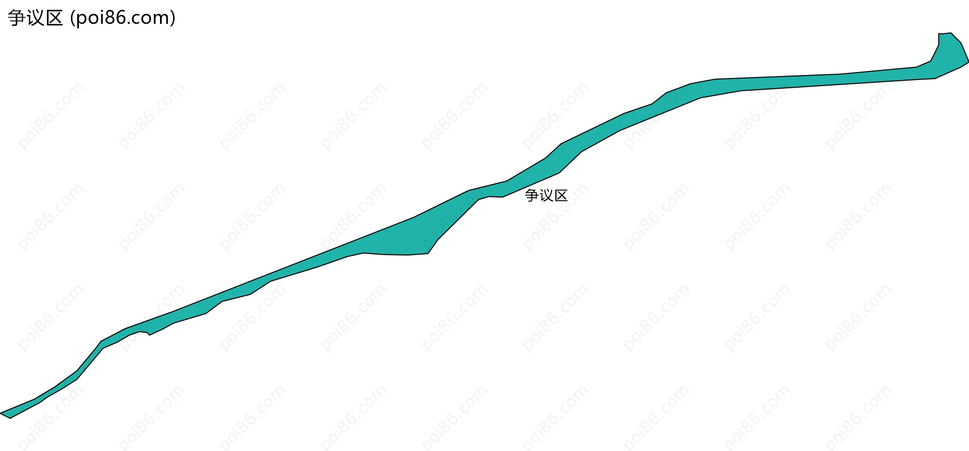 争议区边界地图
