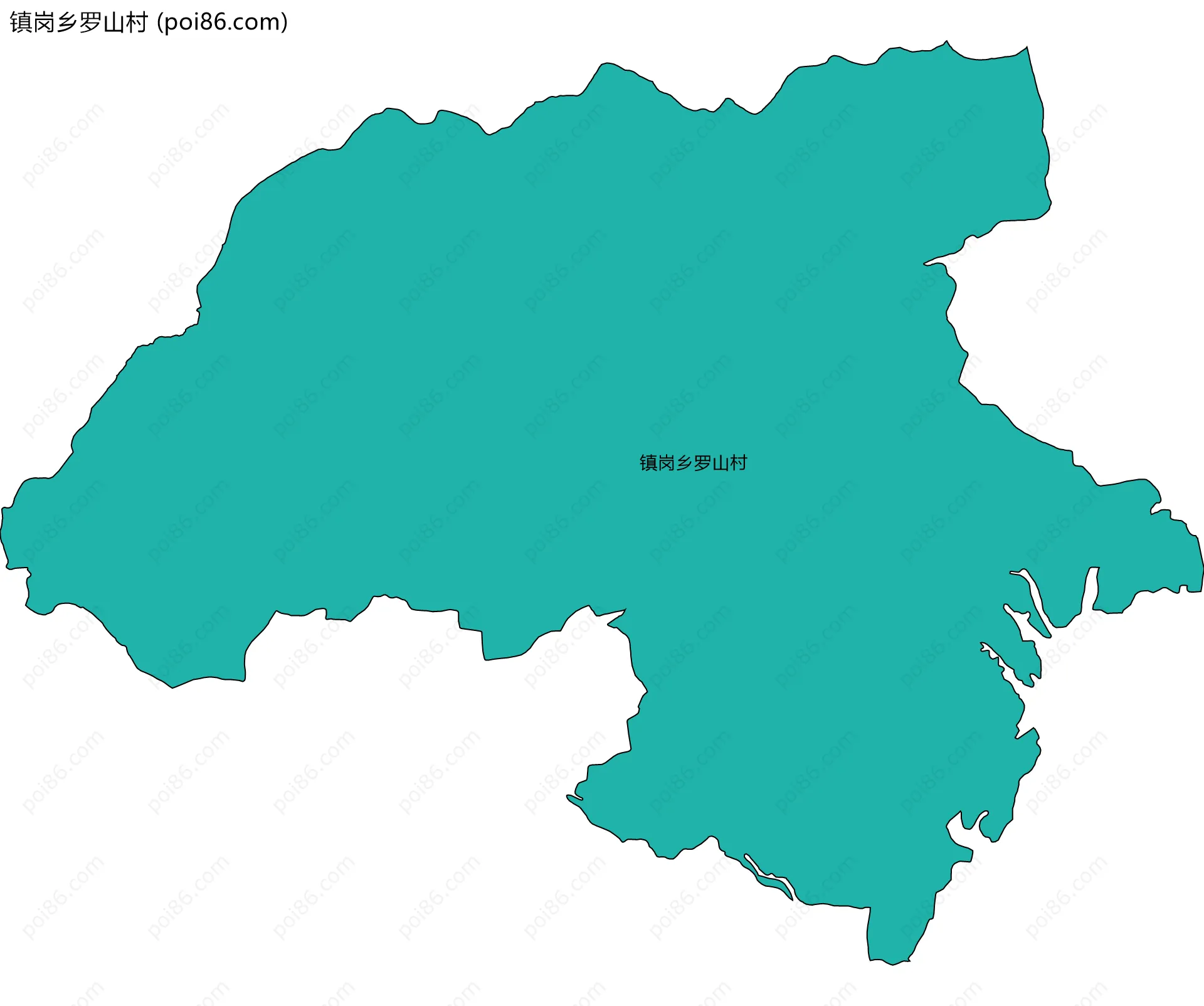 镇岗乡罗山村边界地图