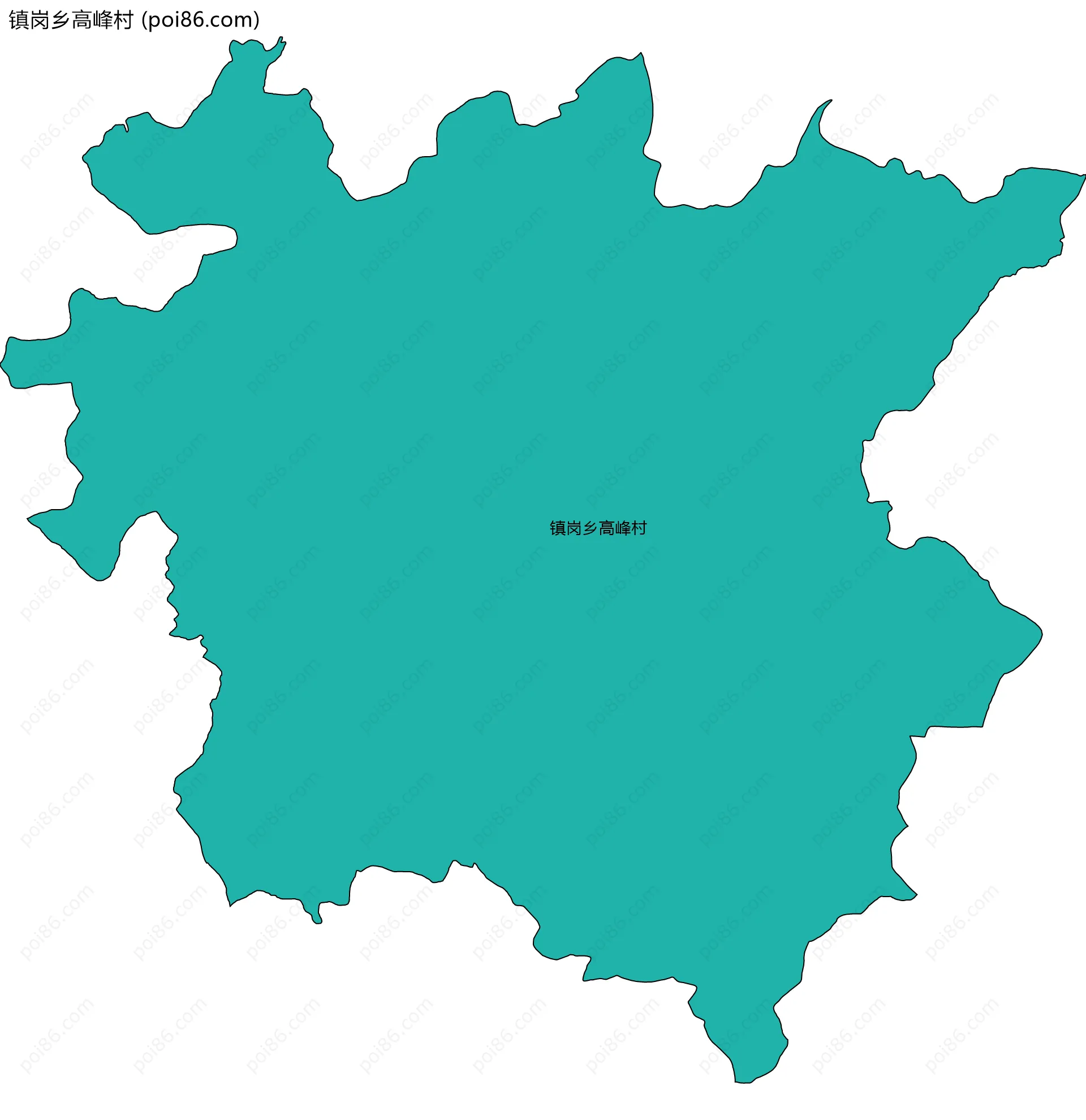 镇岗乡高峰村边界地图