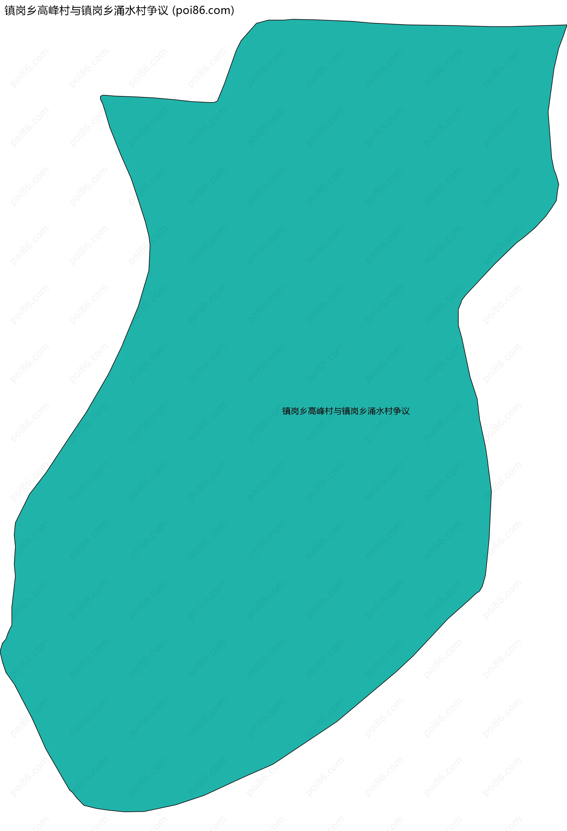 镇岗乡高峰村与镇岗乡涌水村争议边界地图