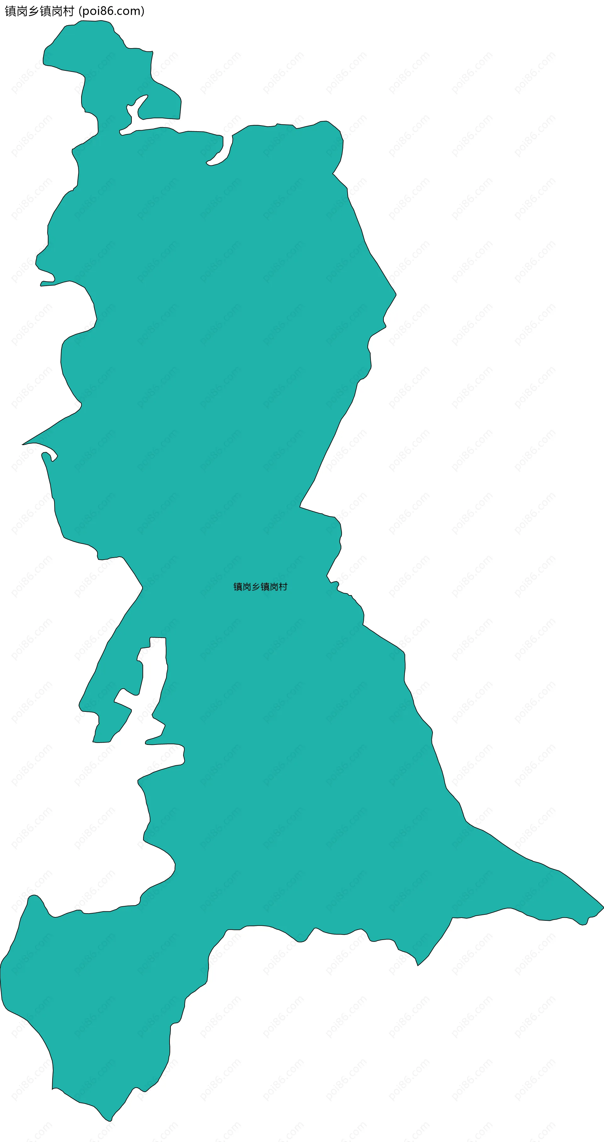 镇岗乡镇岗村边界地图