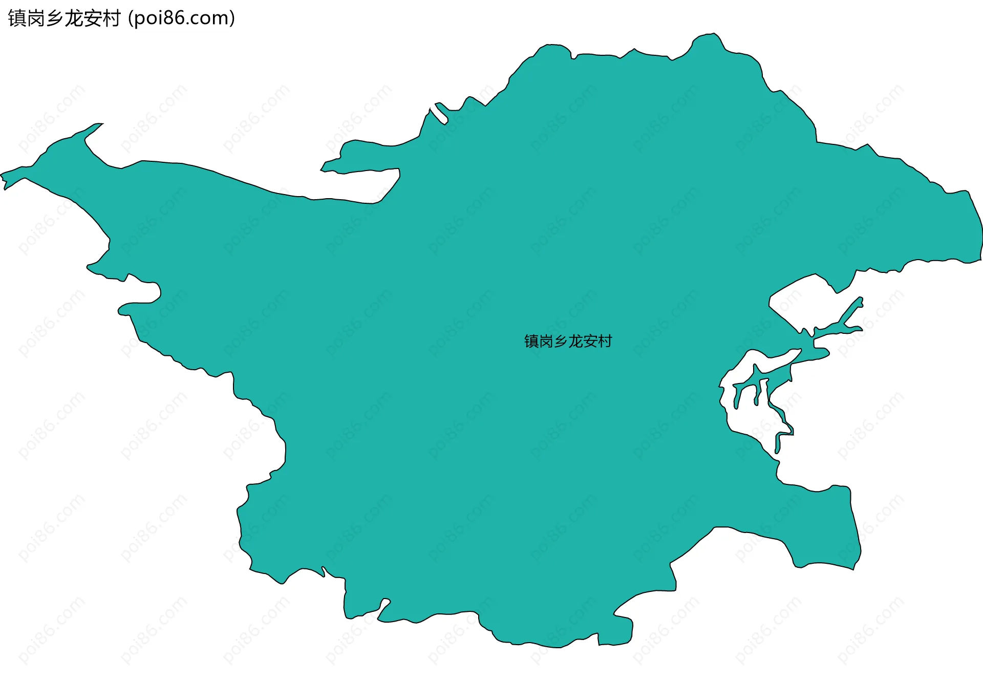 镇岗乡龙安村边界地图