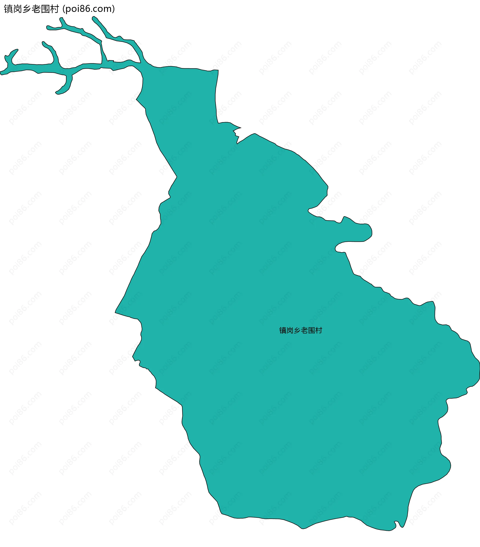 镇岗乡老围村边界地图