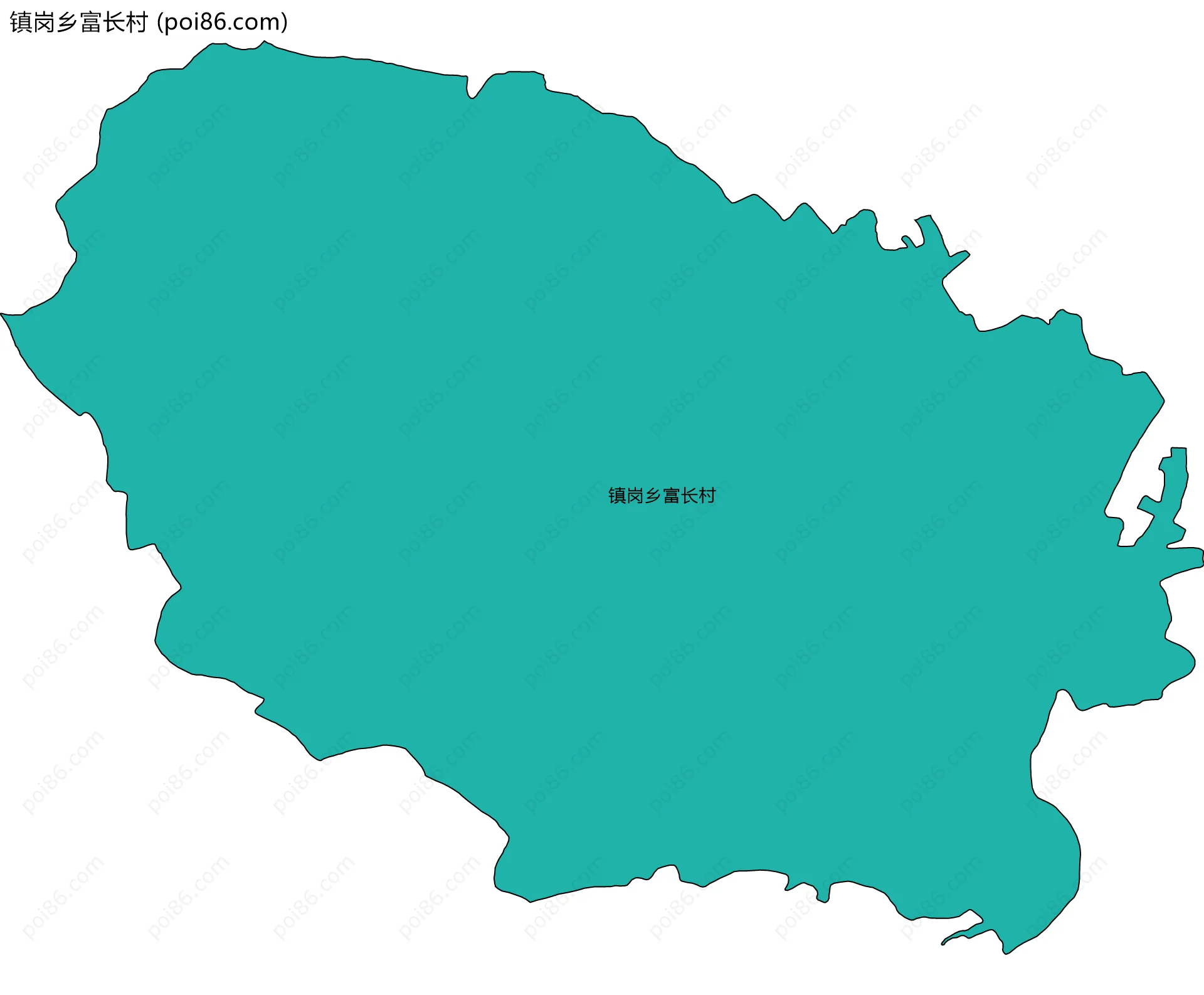 镇岗乡富长村边界地图