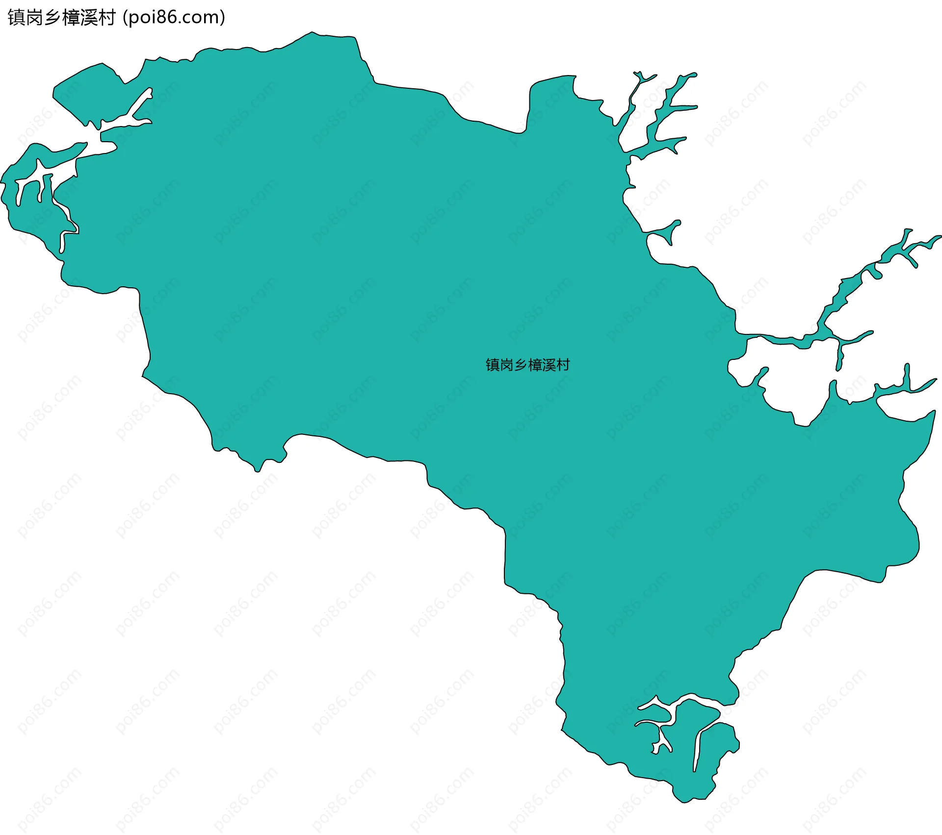 镇岗乡樟溪村边界地图