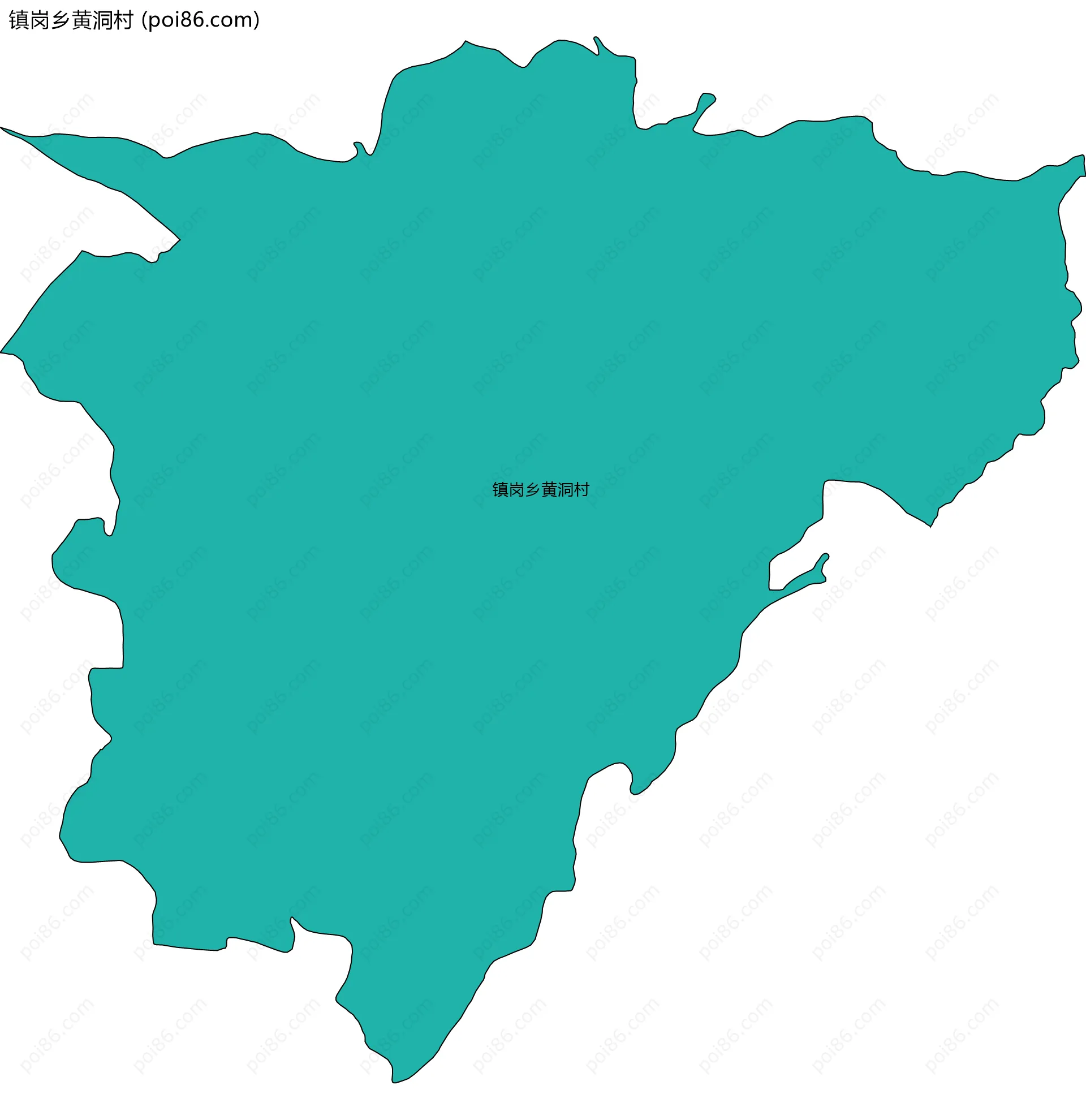 镇岗乡黄洞村边界地图