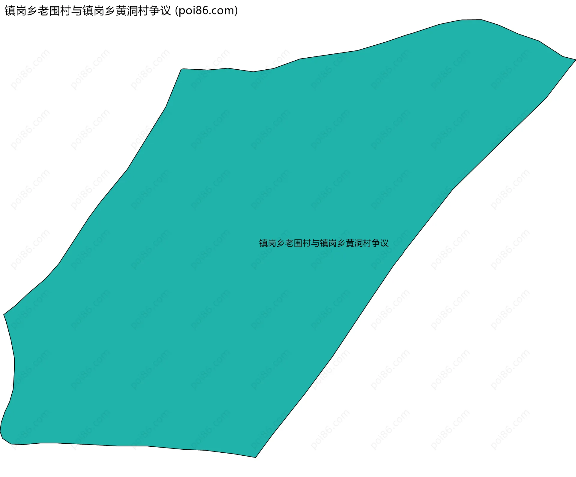 镇岗乡老围村与镇岗乡黄洞村争议边界地图