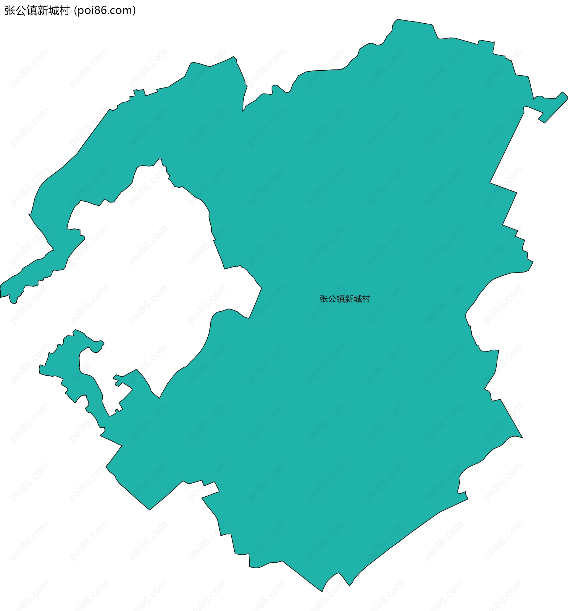 张公镇新城村边界地图