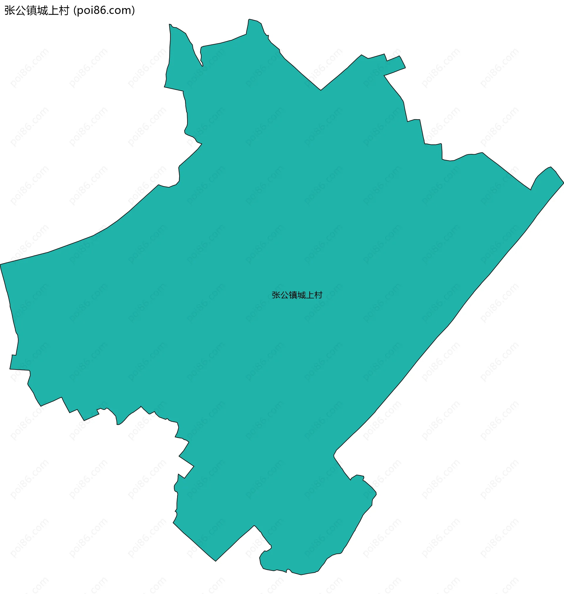 张公镇城上村边界地图