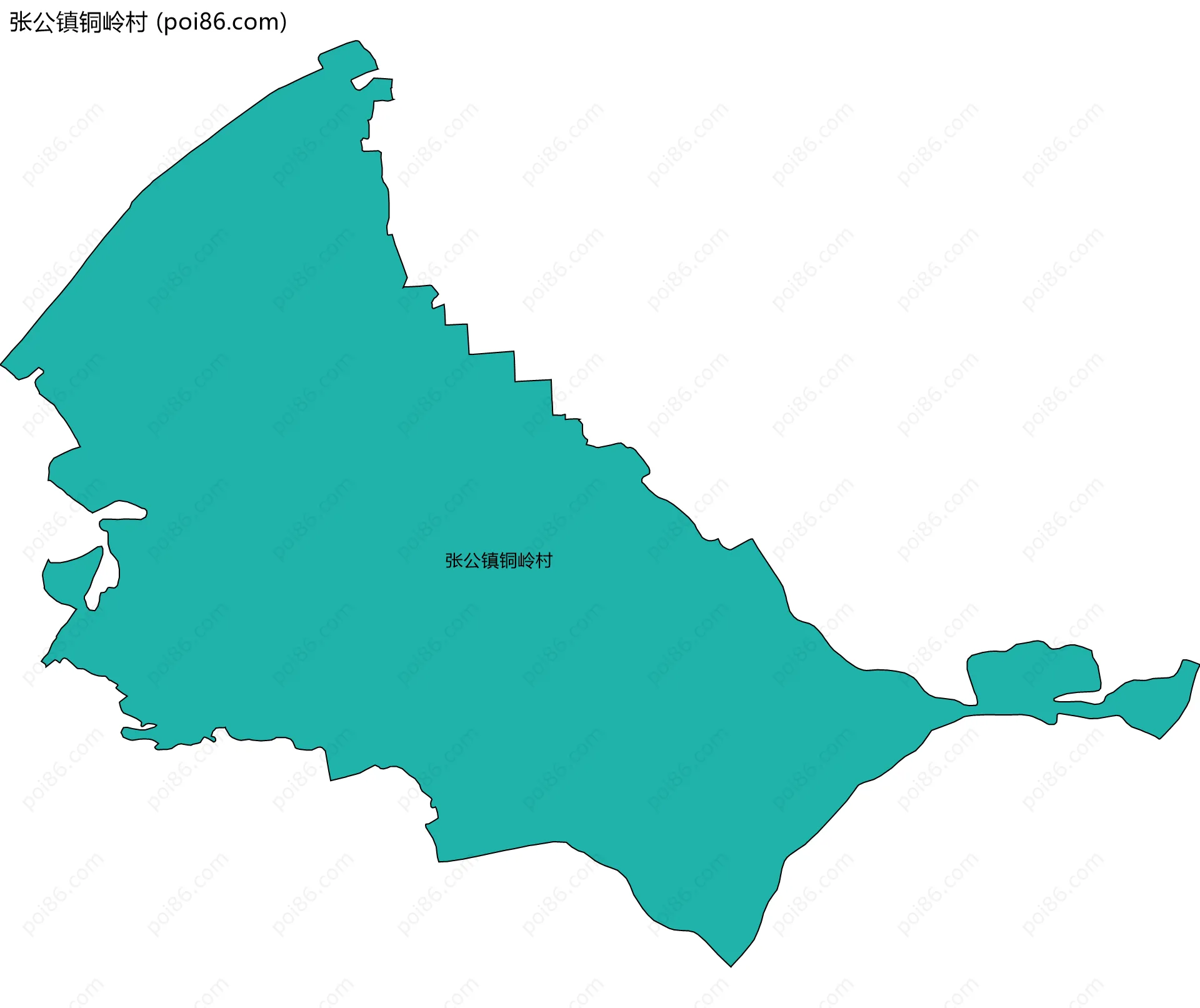 张公镇铜岭村边界地图