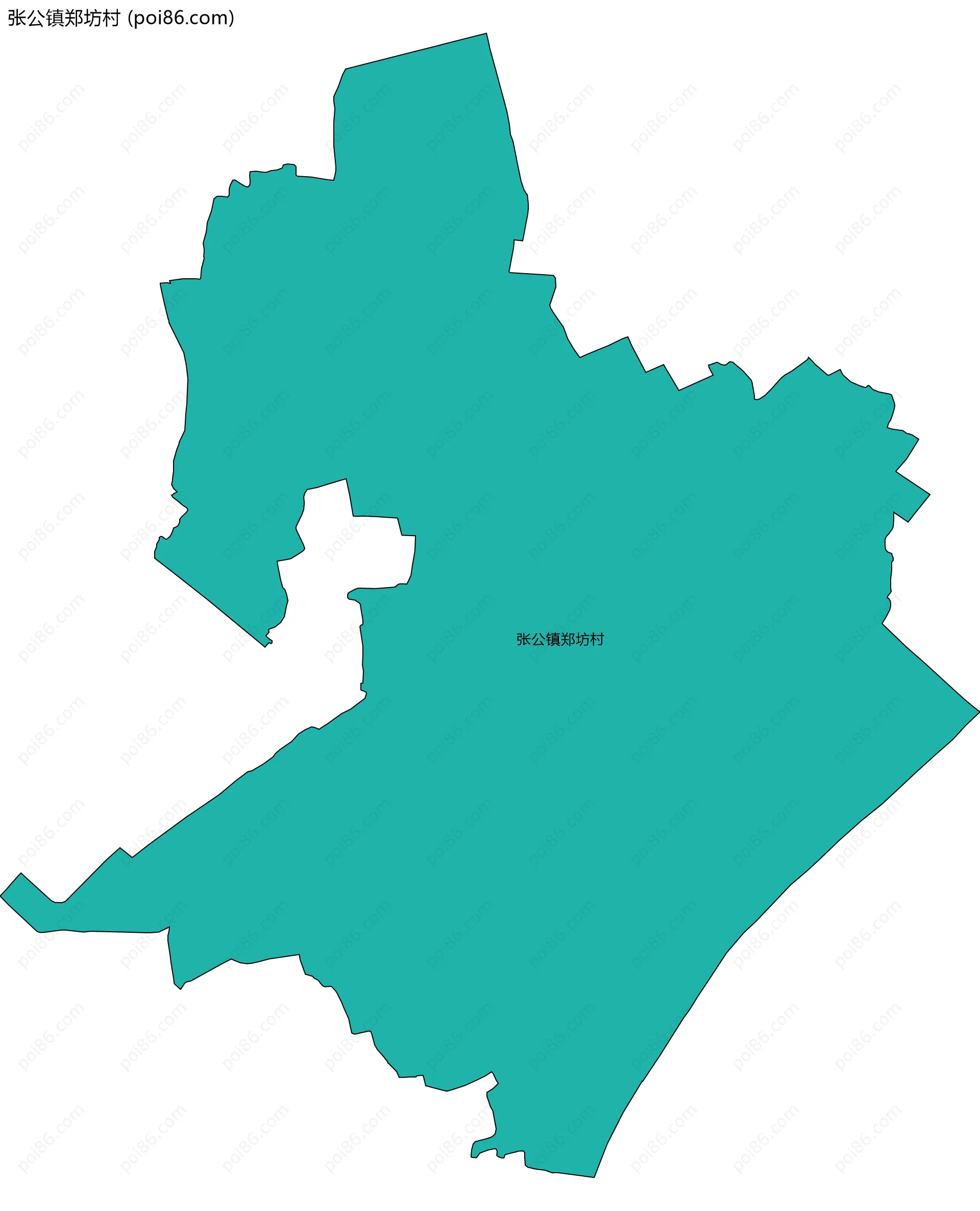 张公镇郑坊村边界地图