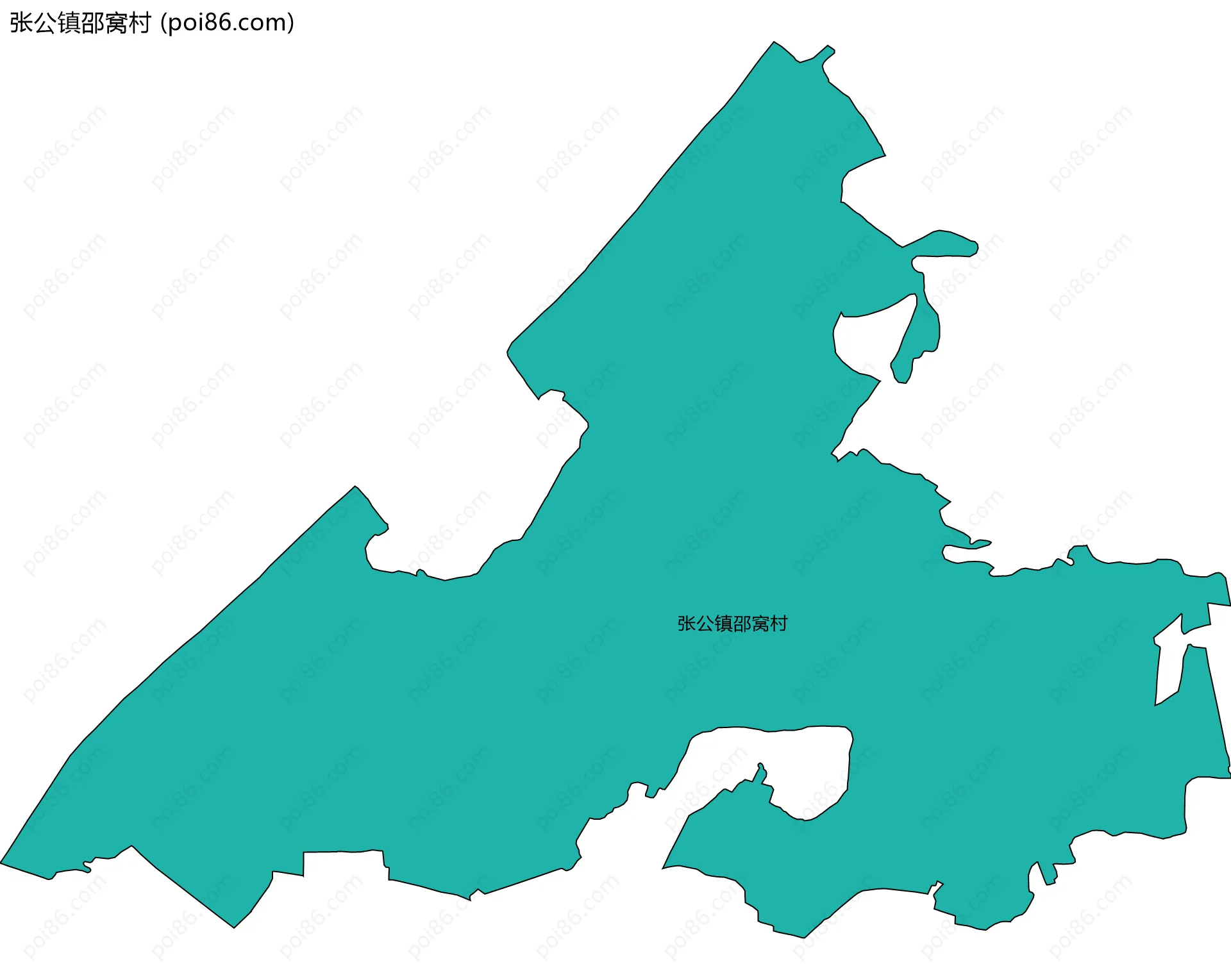张公镇邵窝村边界地图