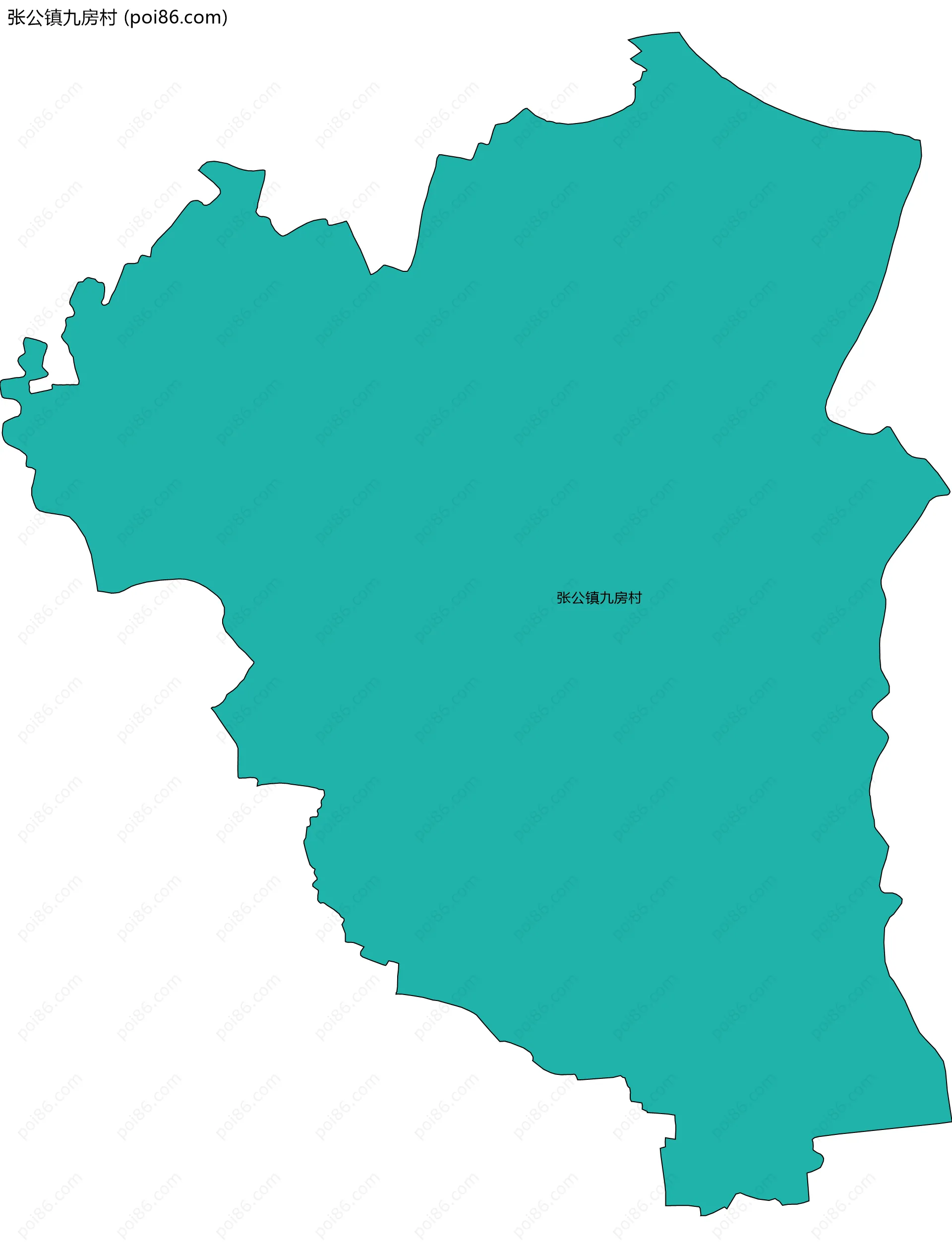 张公镇九房村边界地图