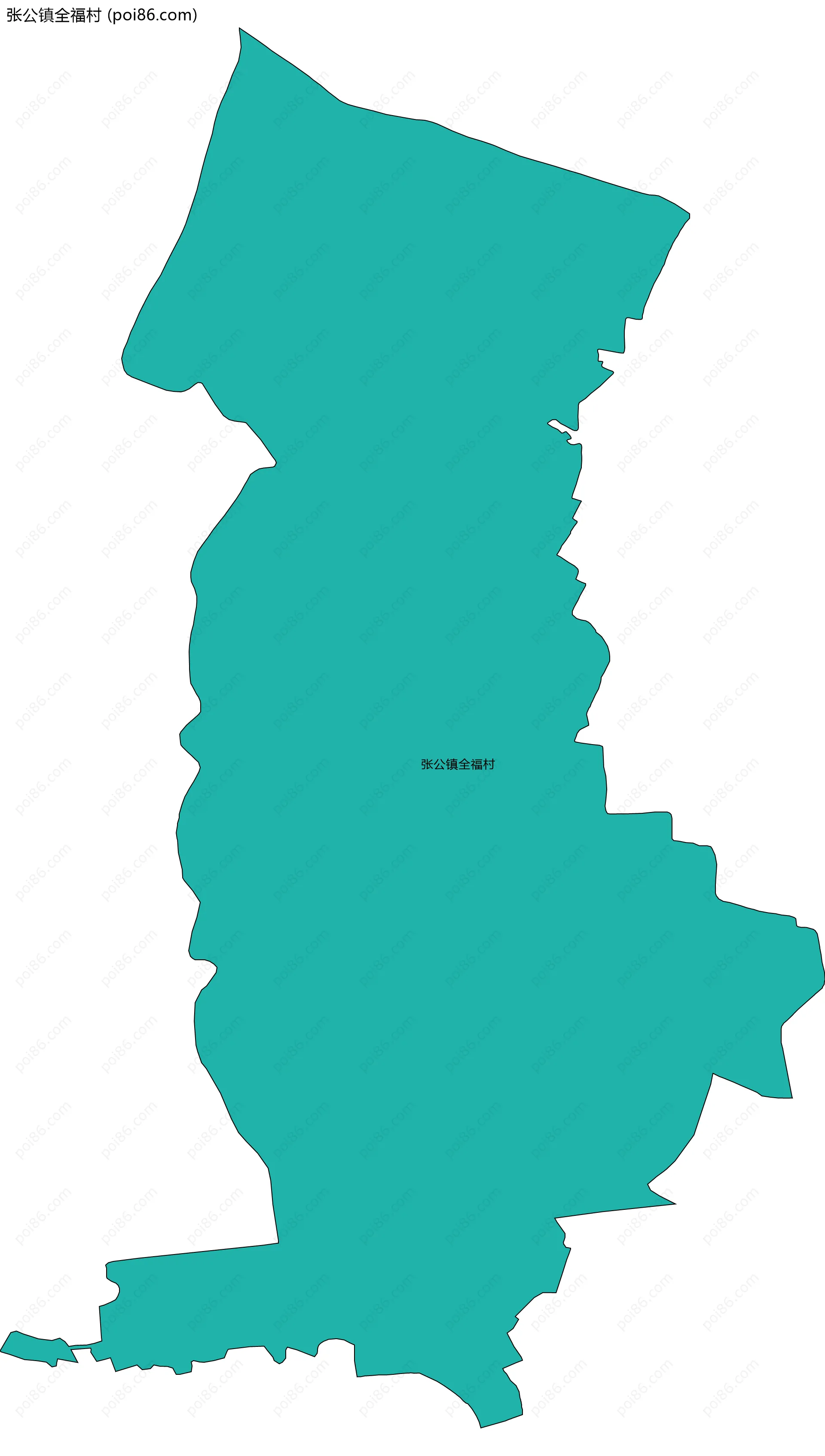 张公镇全福村边界地图