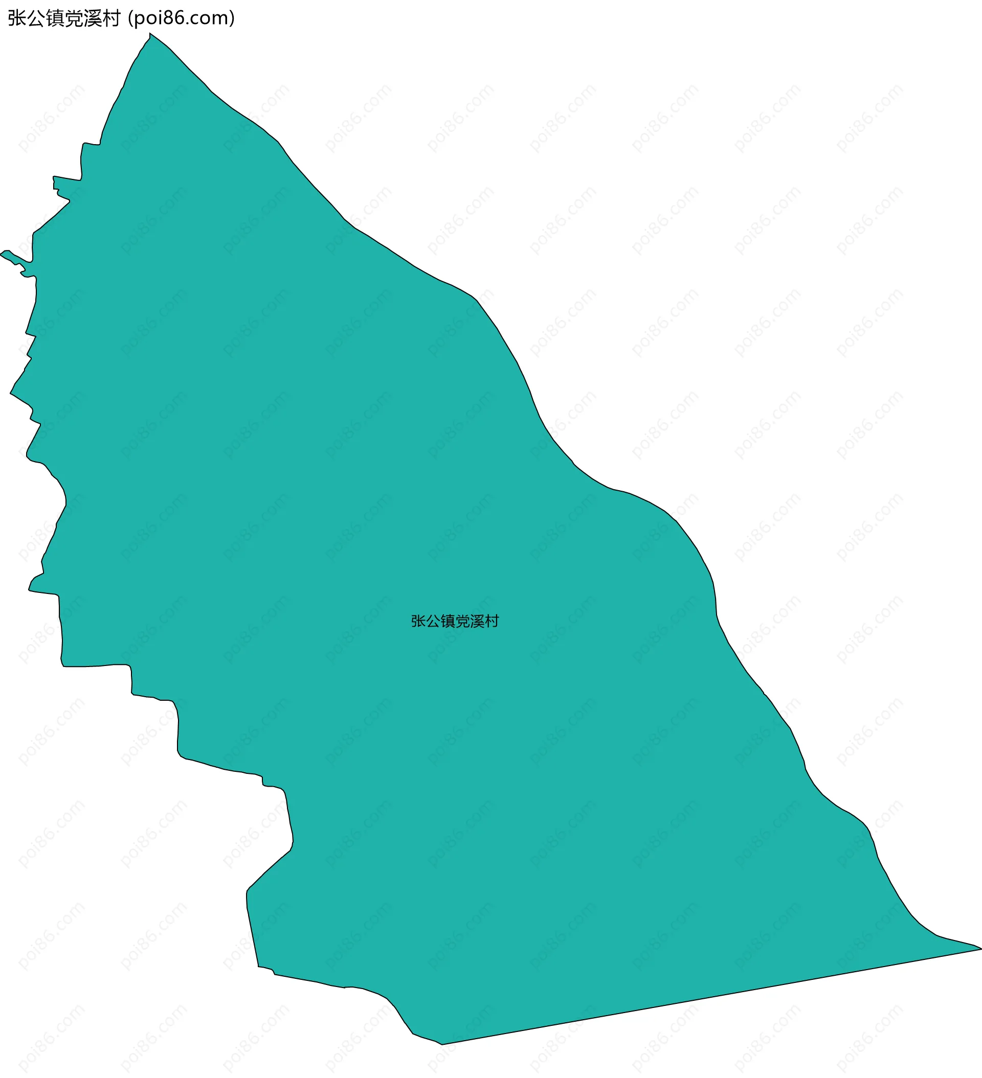 张公镇党溪村边界地图