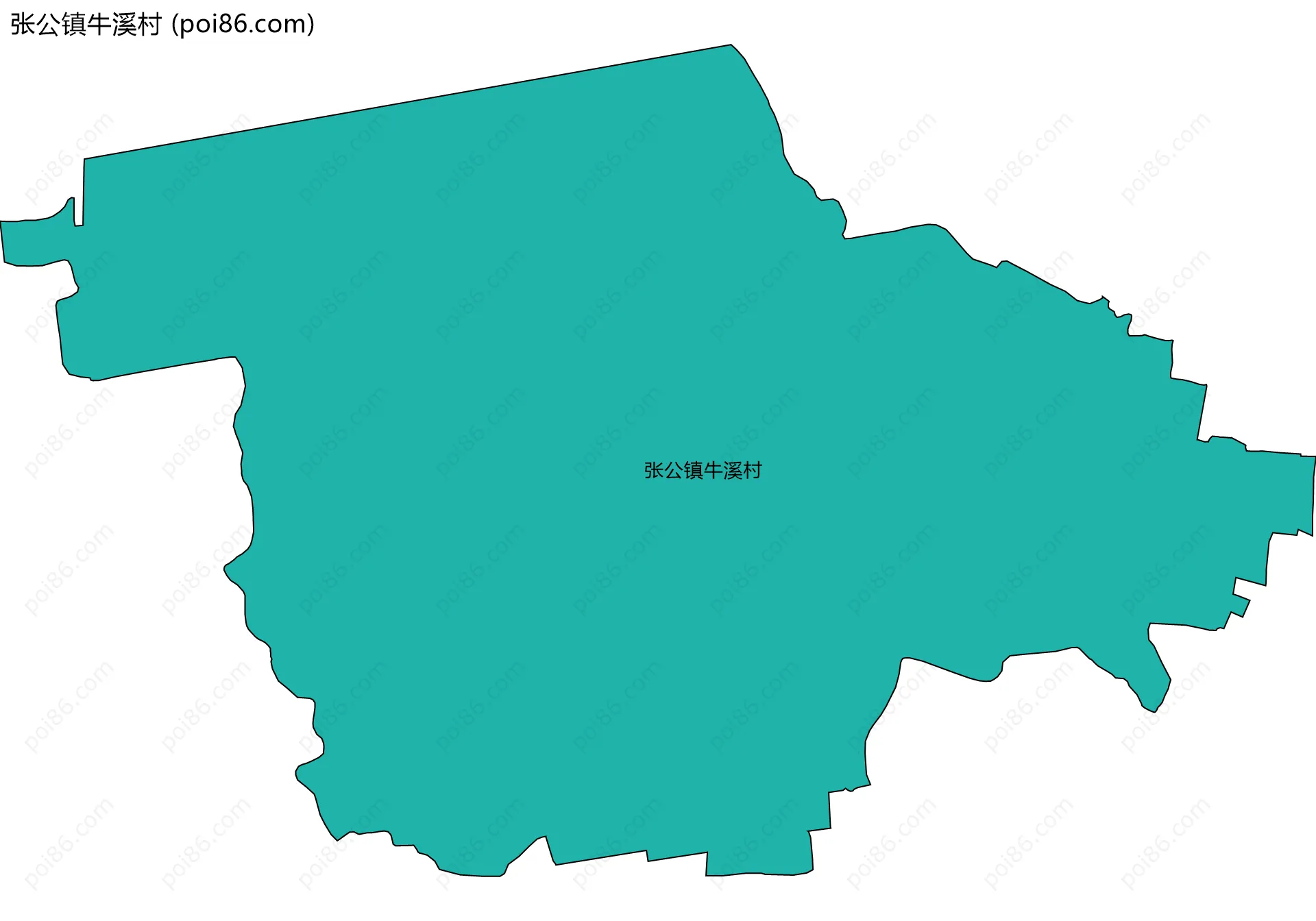 张公镇牛溪村边界地图