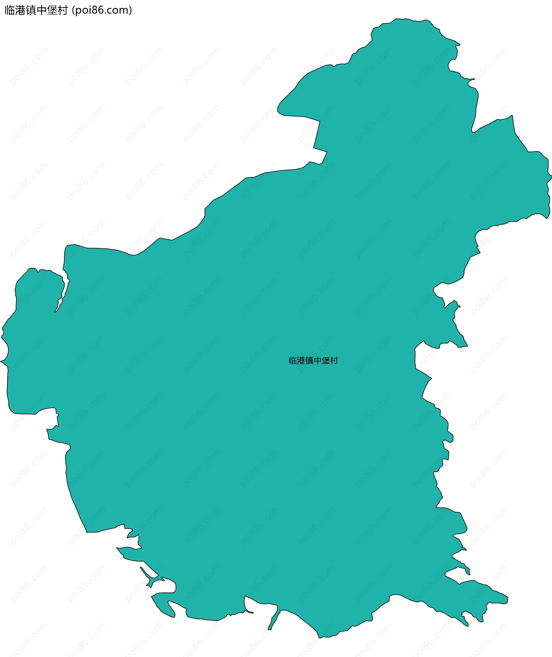 临港镇中堡村边界地图