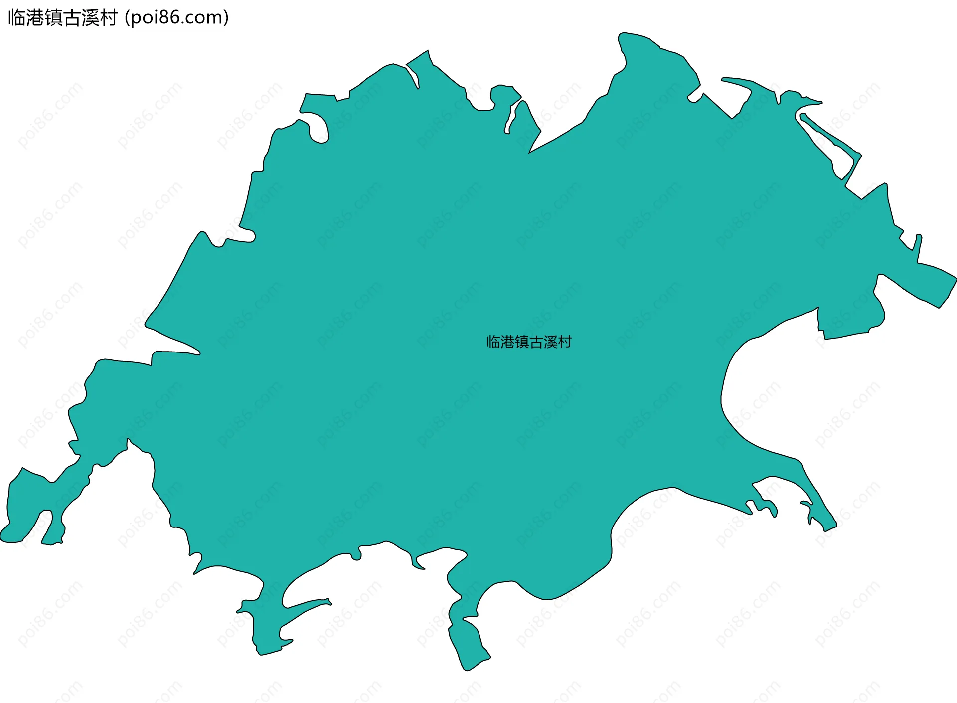临港镇古溪村边界地图
