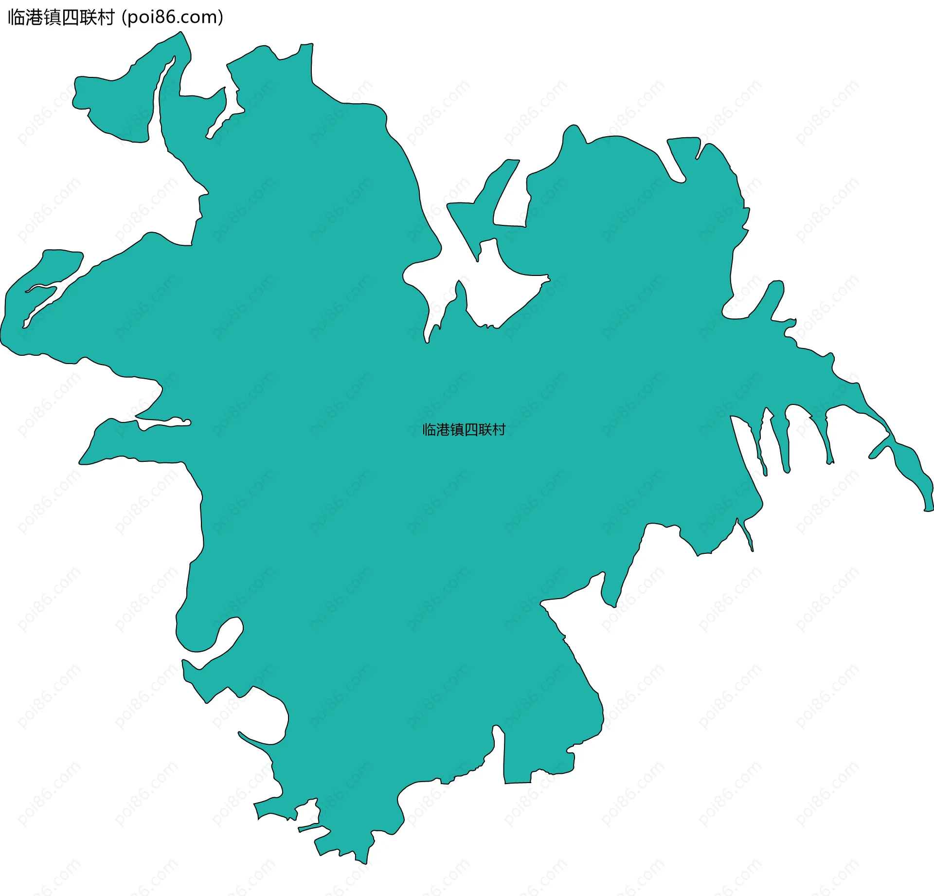 临港镇四联村边界地图
