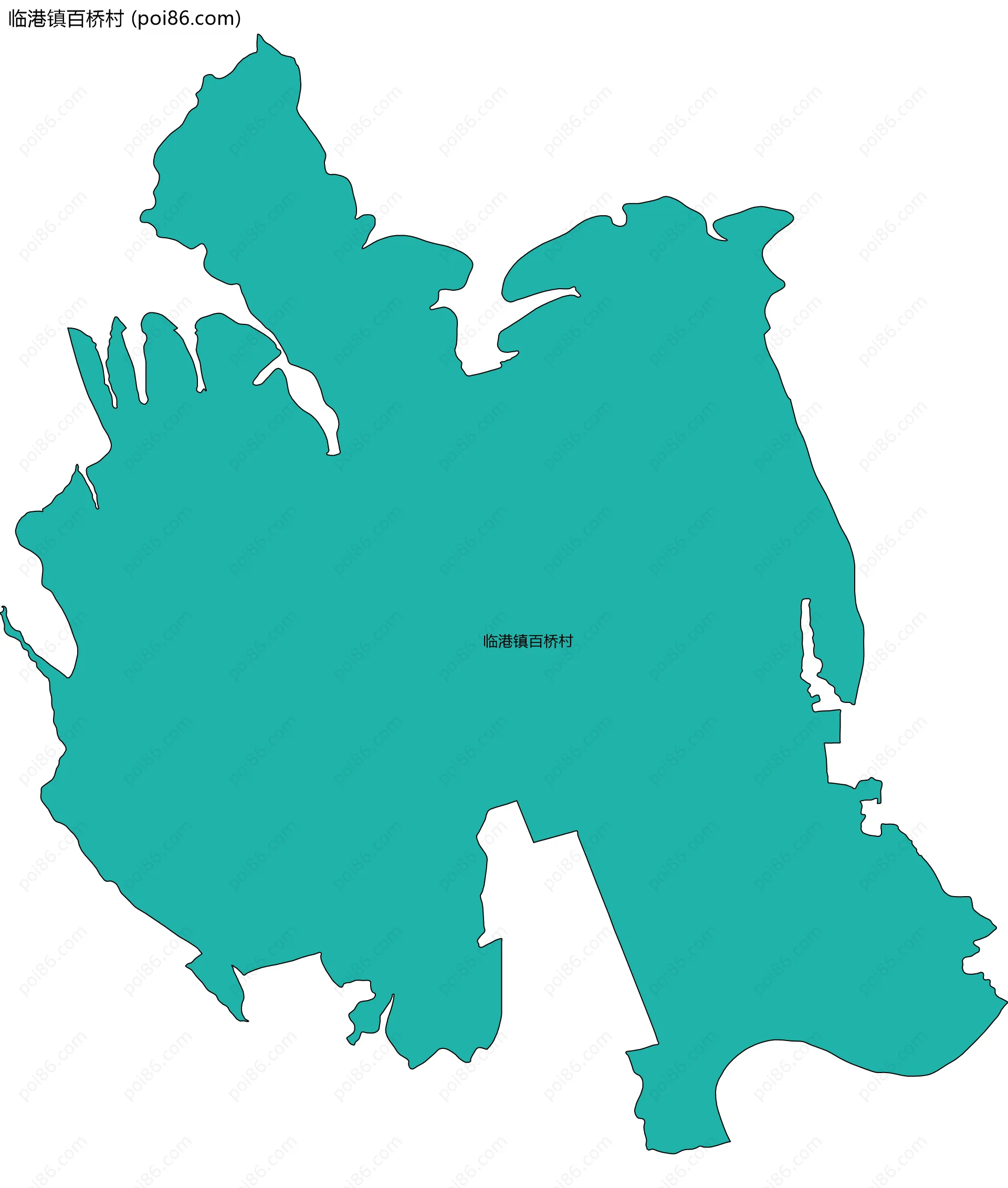 临港镇百桥村边界地图