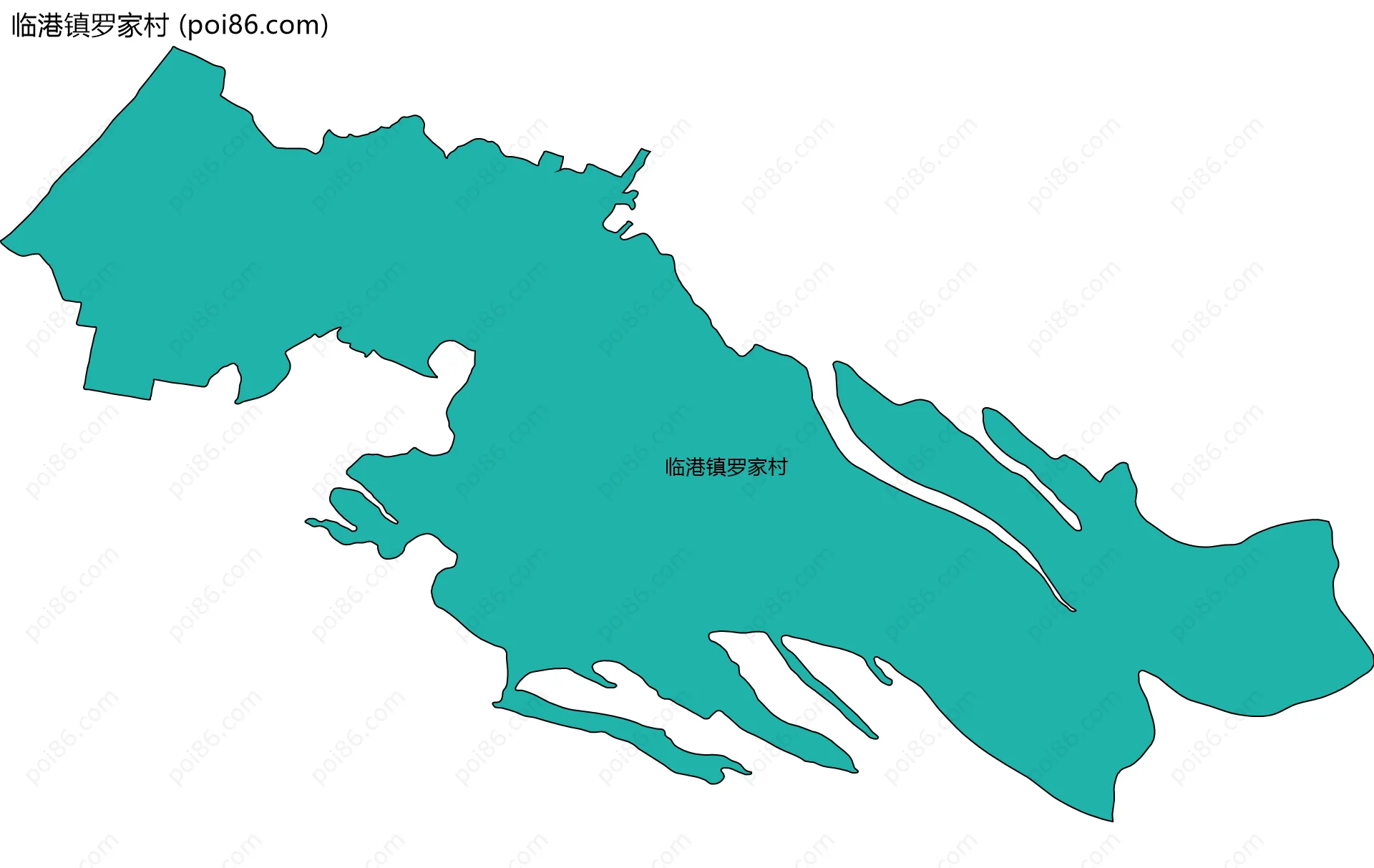 临港镇罗家村边界地图