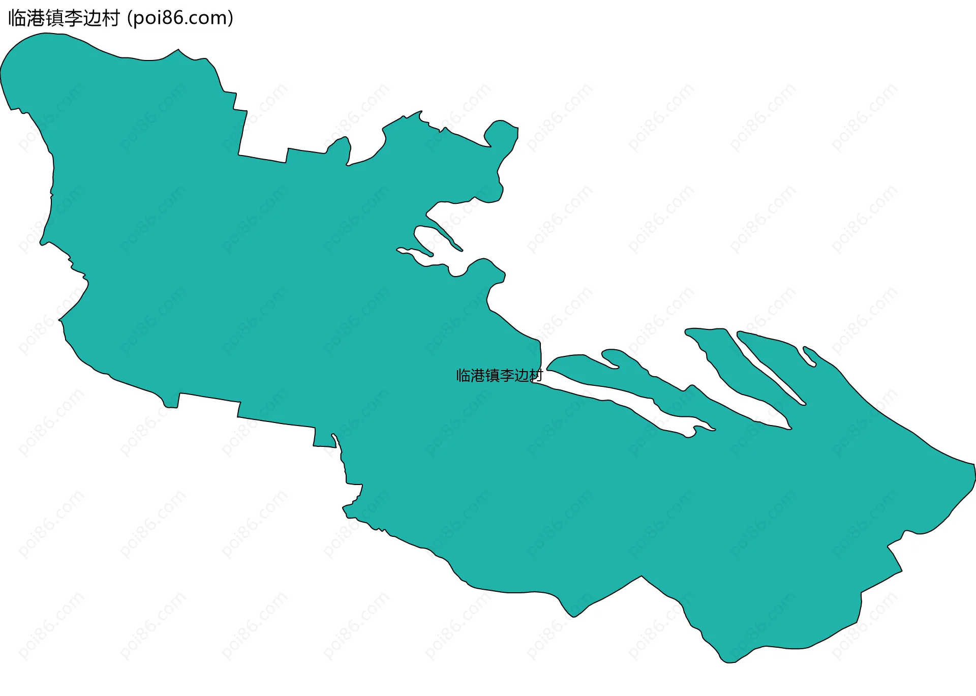 临港镇李边村边界地图