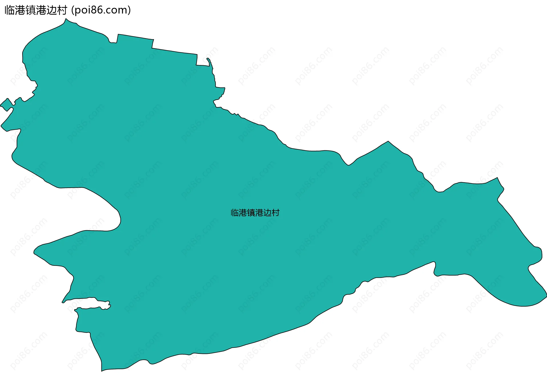 临港镇港边村边界地图