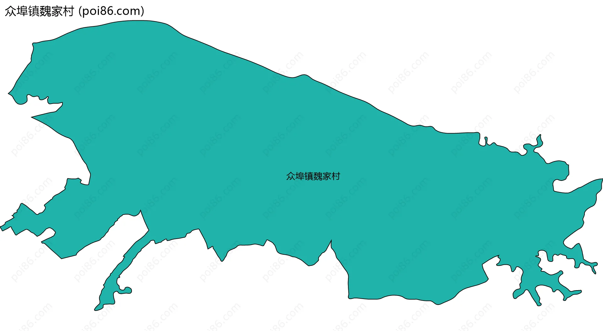 众埠镇魏家村边界地图