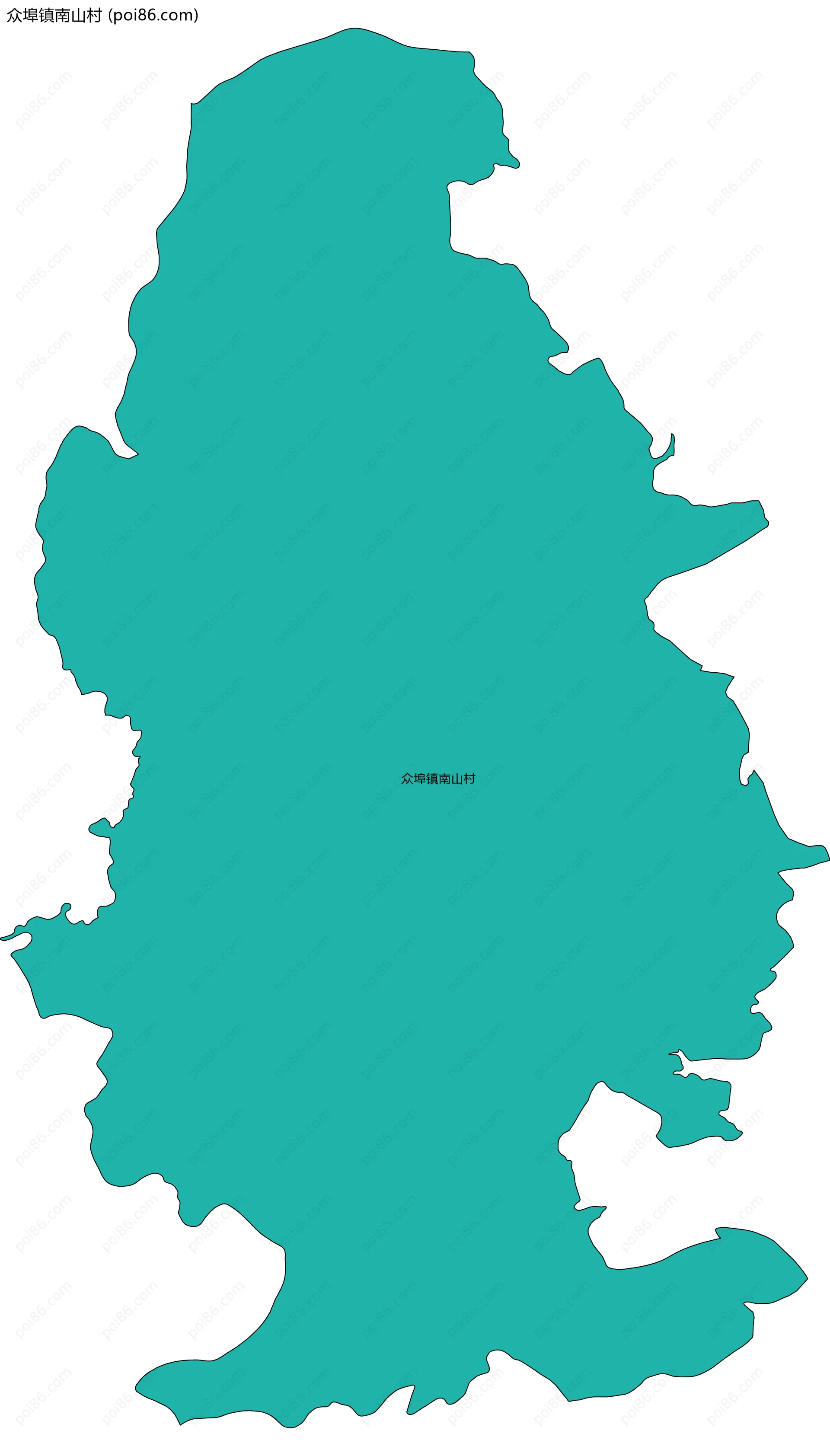 众埠镇南山村边界地图