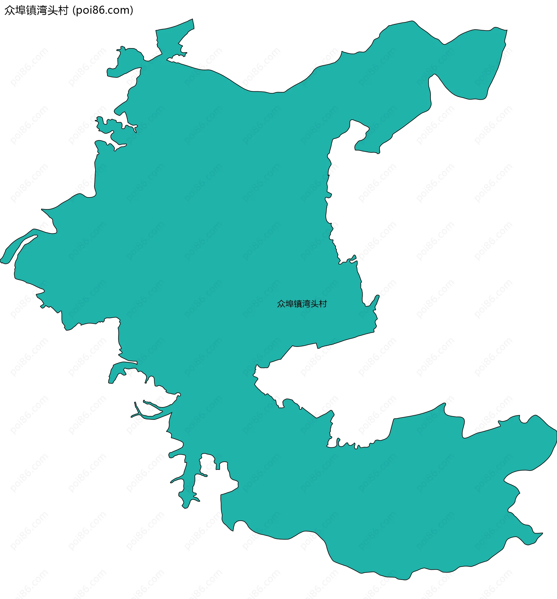 众埠镇湾头村边界地图