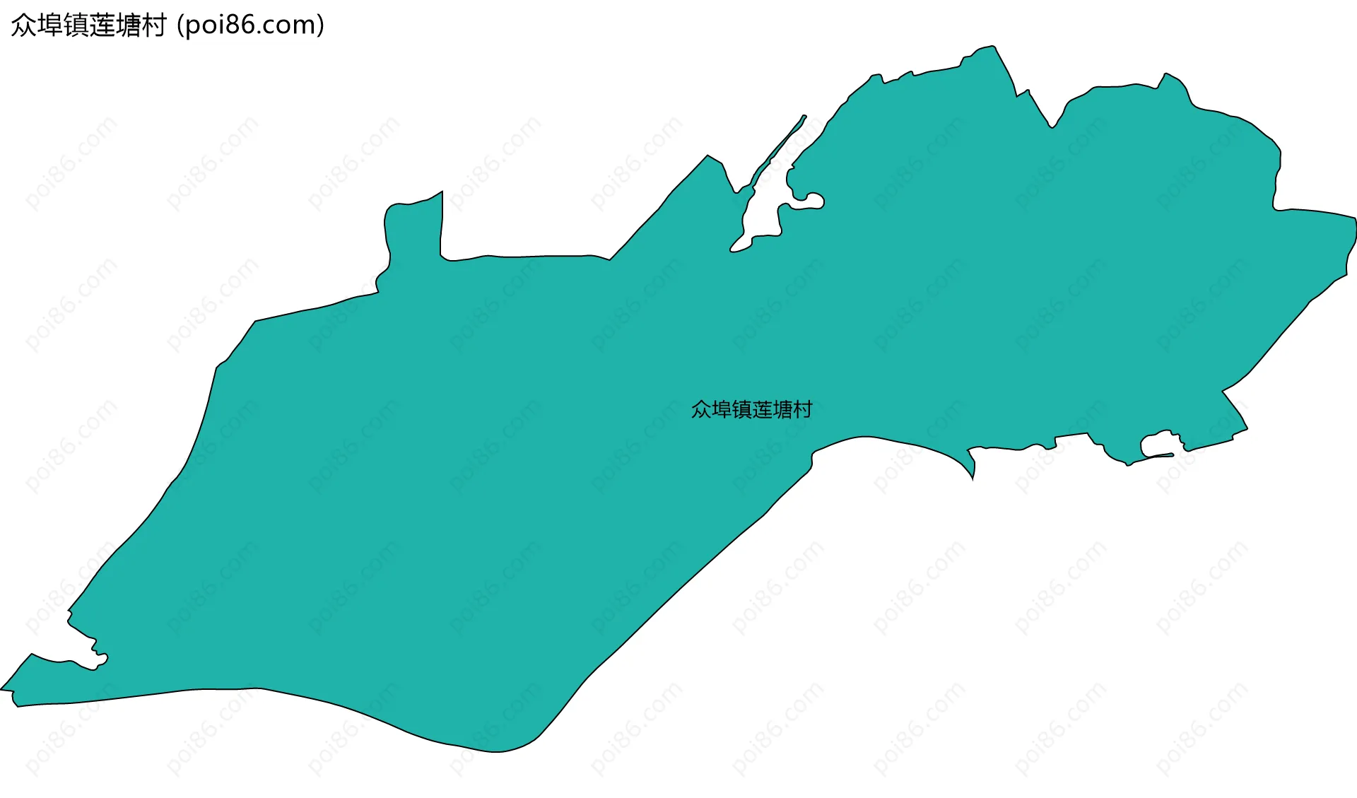 众埠镇莲塘村边界地图