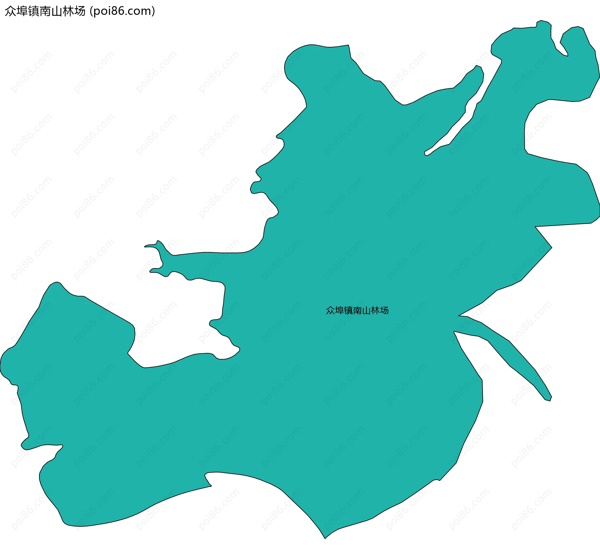 众埠镇南山林场边界地图