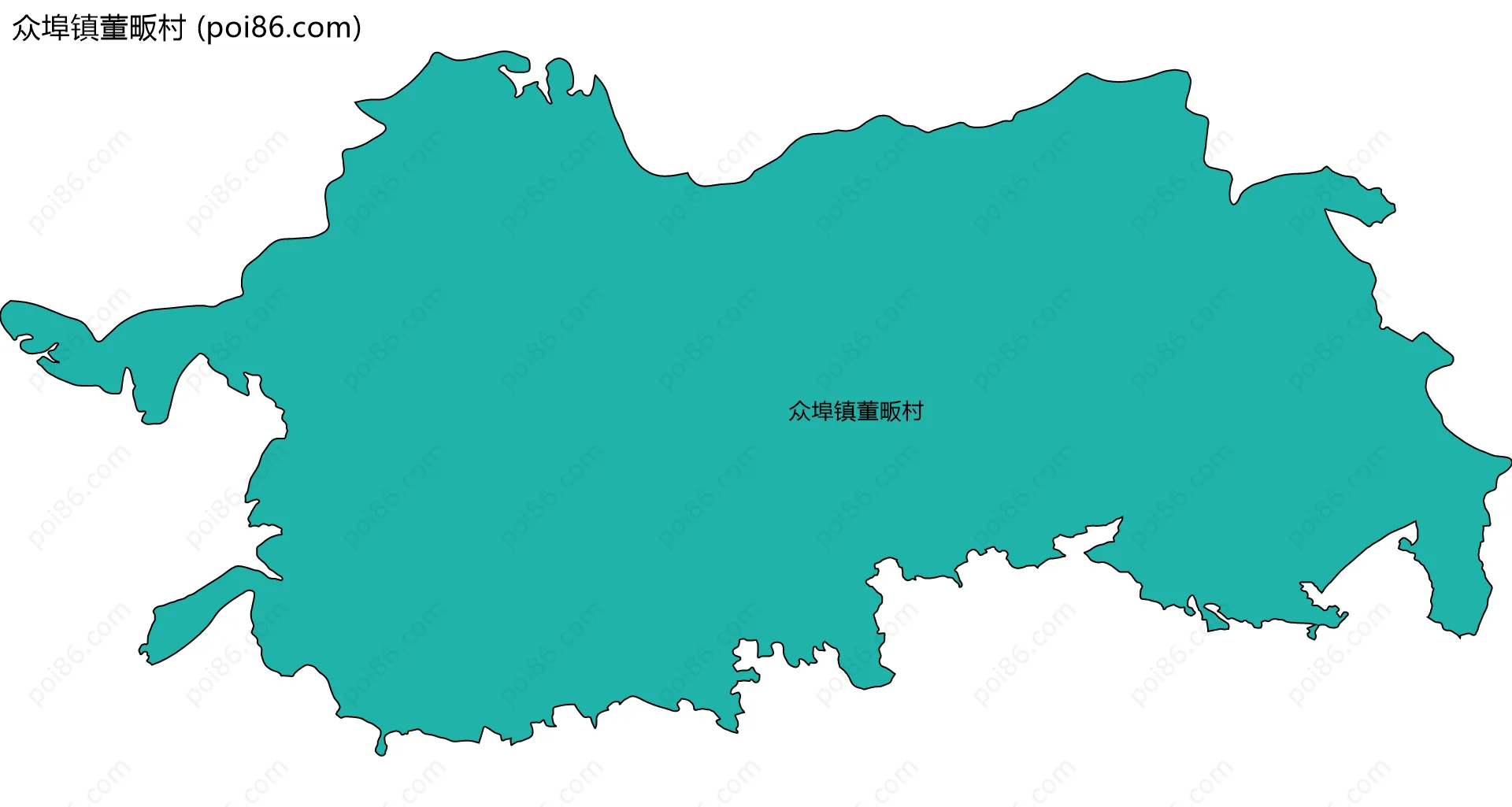 众埠镇董畈村边界地图
