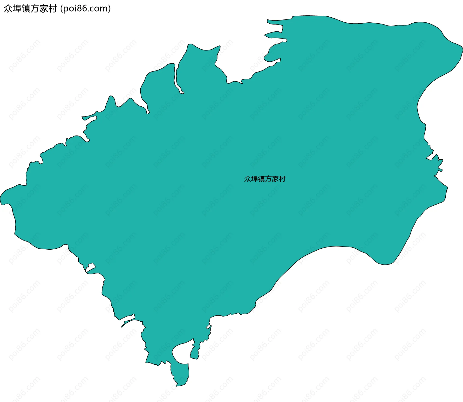 众埠镇方家村边界地图