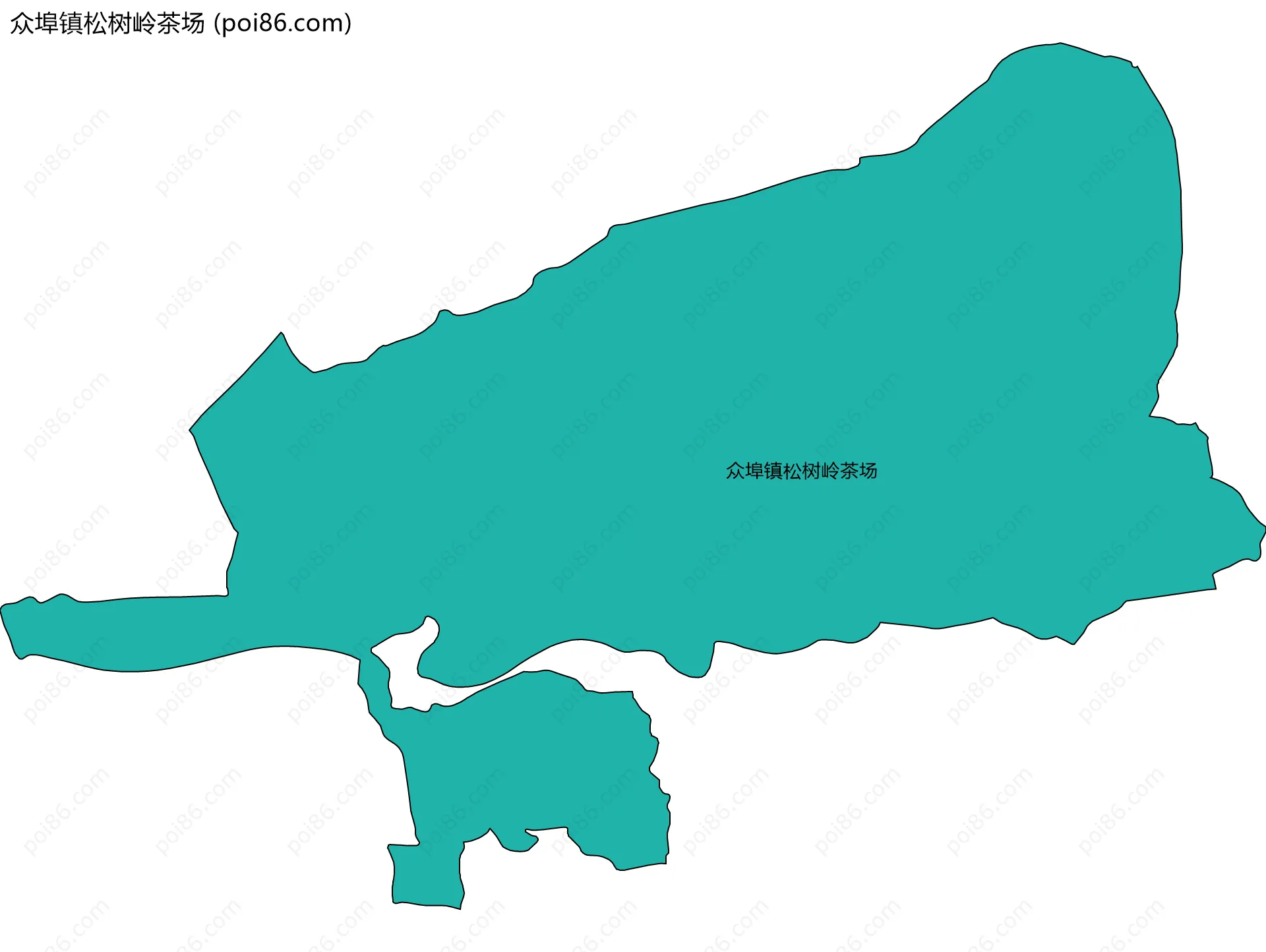 众埠镇松树岭茶场边界地图