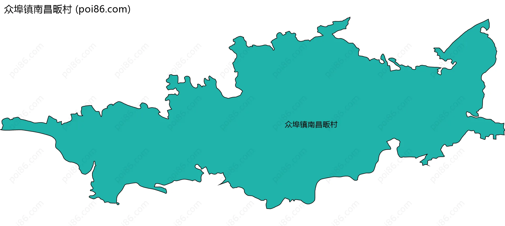 众埠镇南昌畈村边界地图