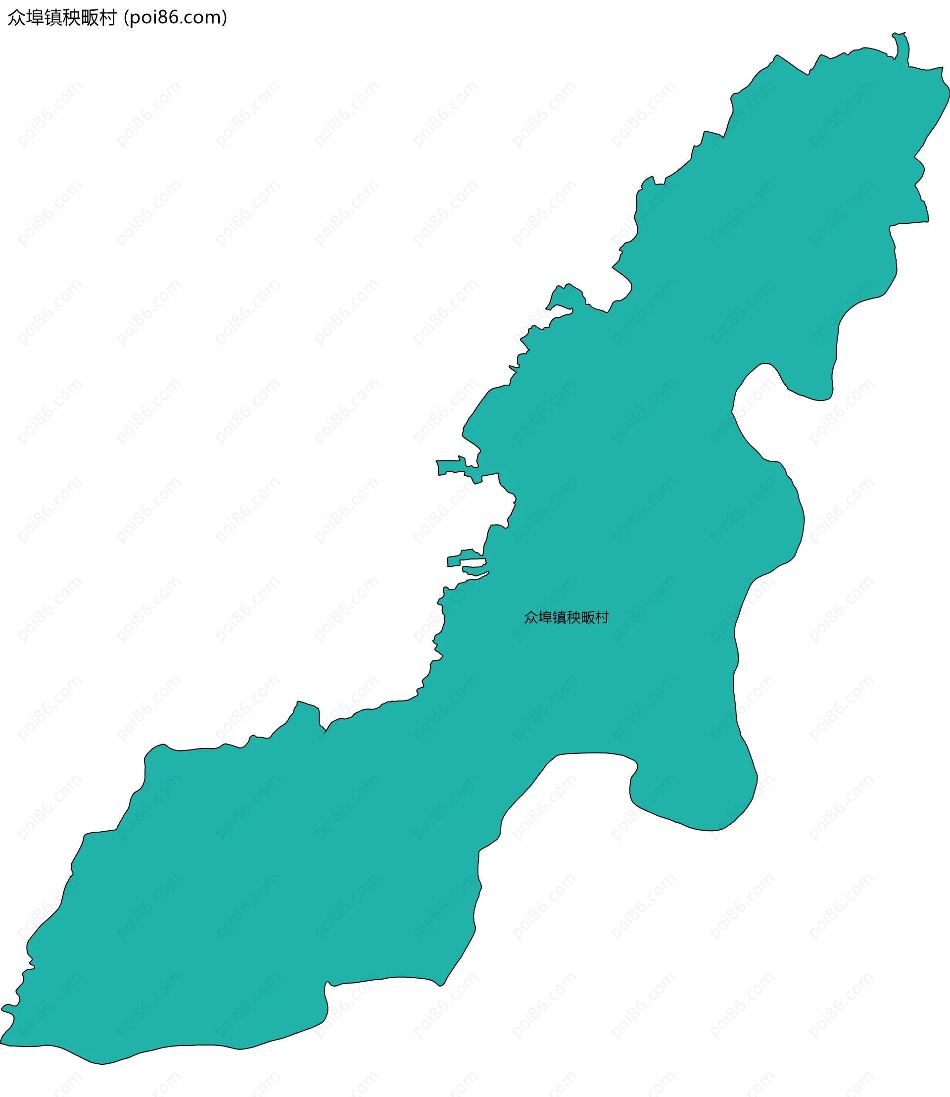 众埠镇秧畈村边界地图