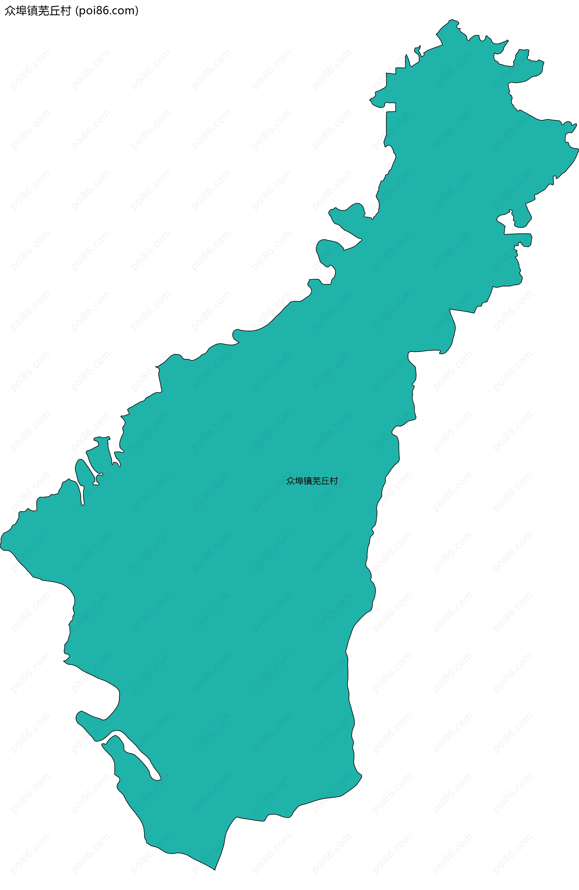 众埠镇芜丘村边界地图