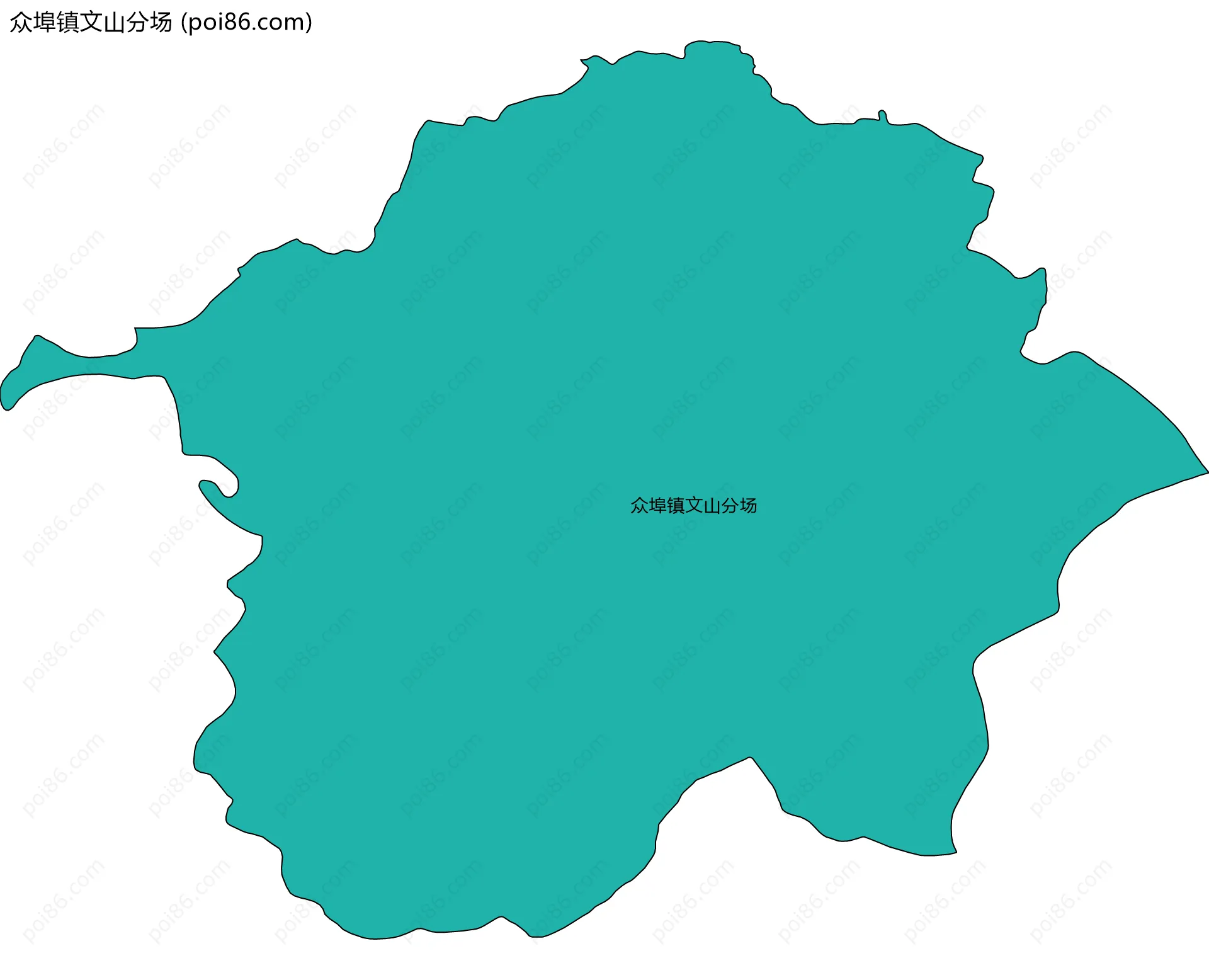 众埠镇文山分场边界地图