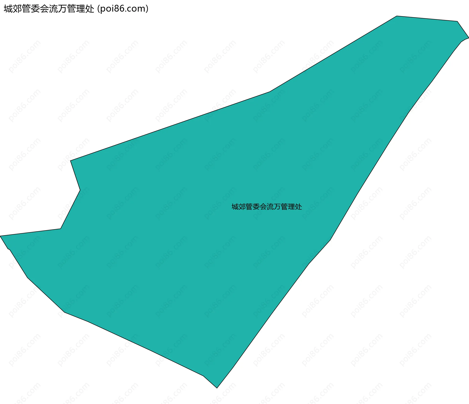 城郊管委会流万管理处边界地图