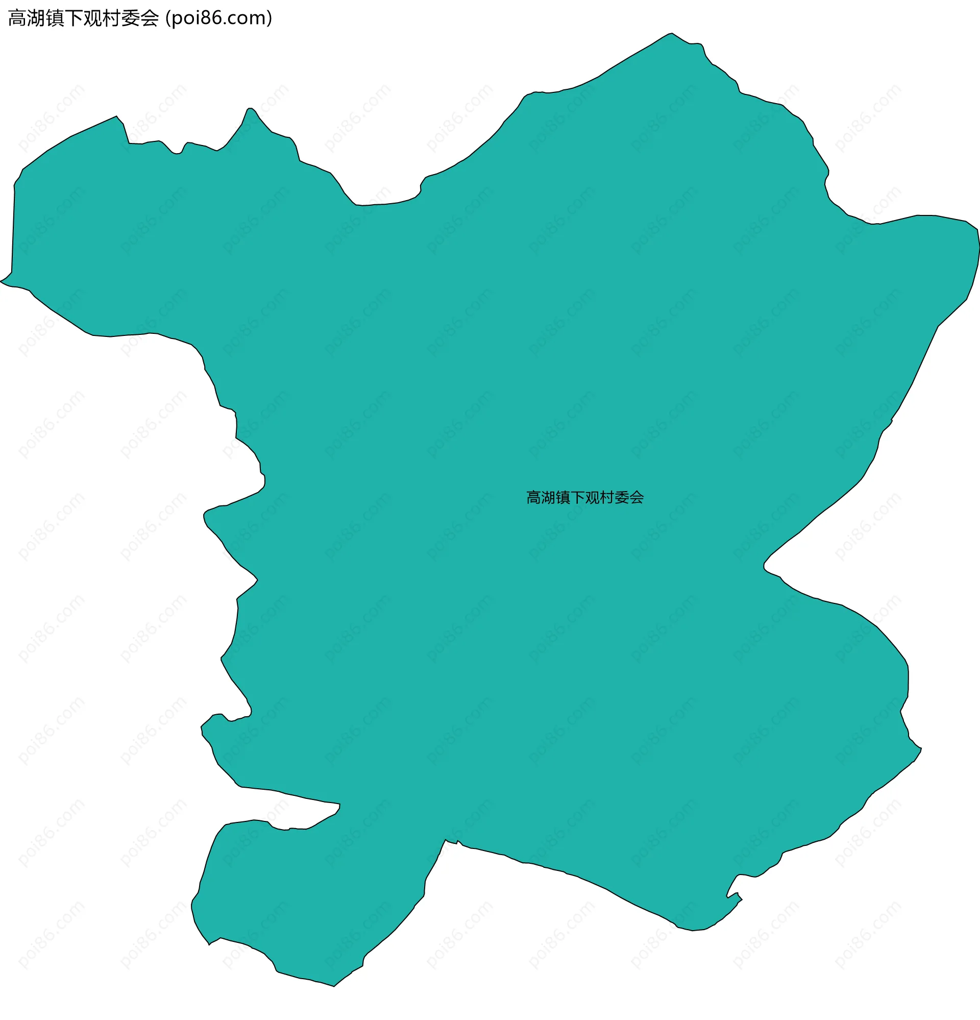 高湖镇下观村委会边界地图