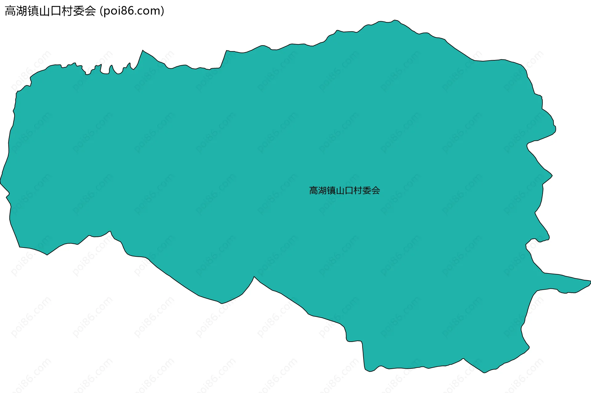 高湖镇山口村委会边界地图