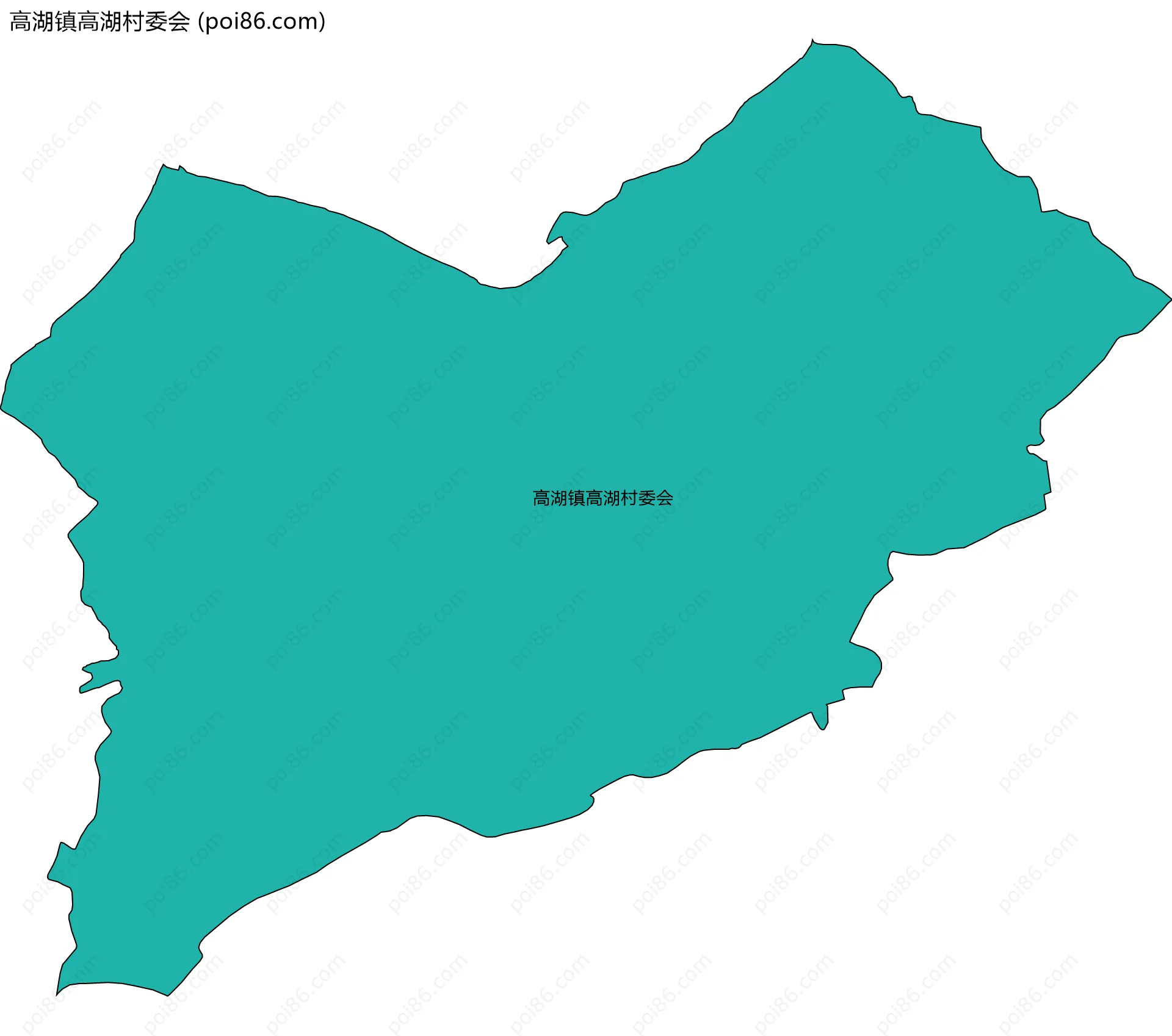 高湖镇高湖村委会边界地图