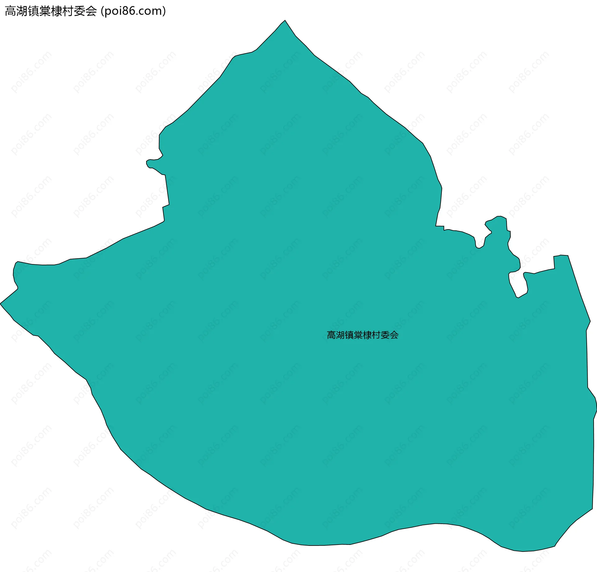 高湖镇棠棣村委会边界地图