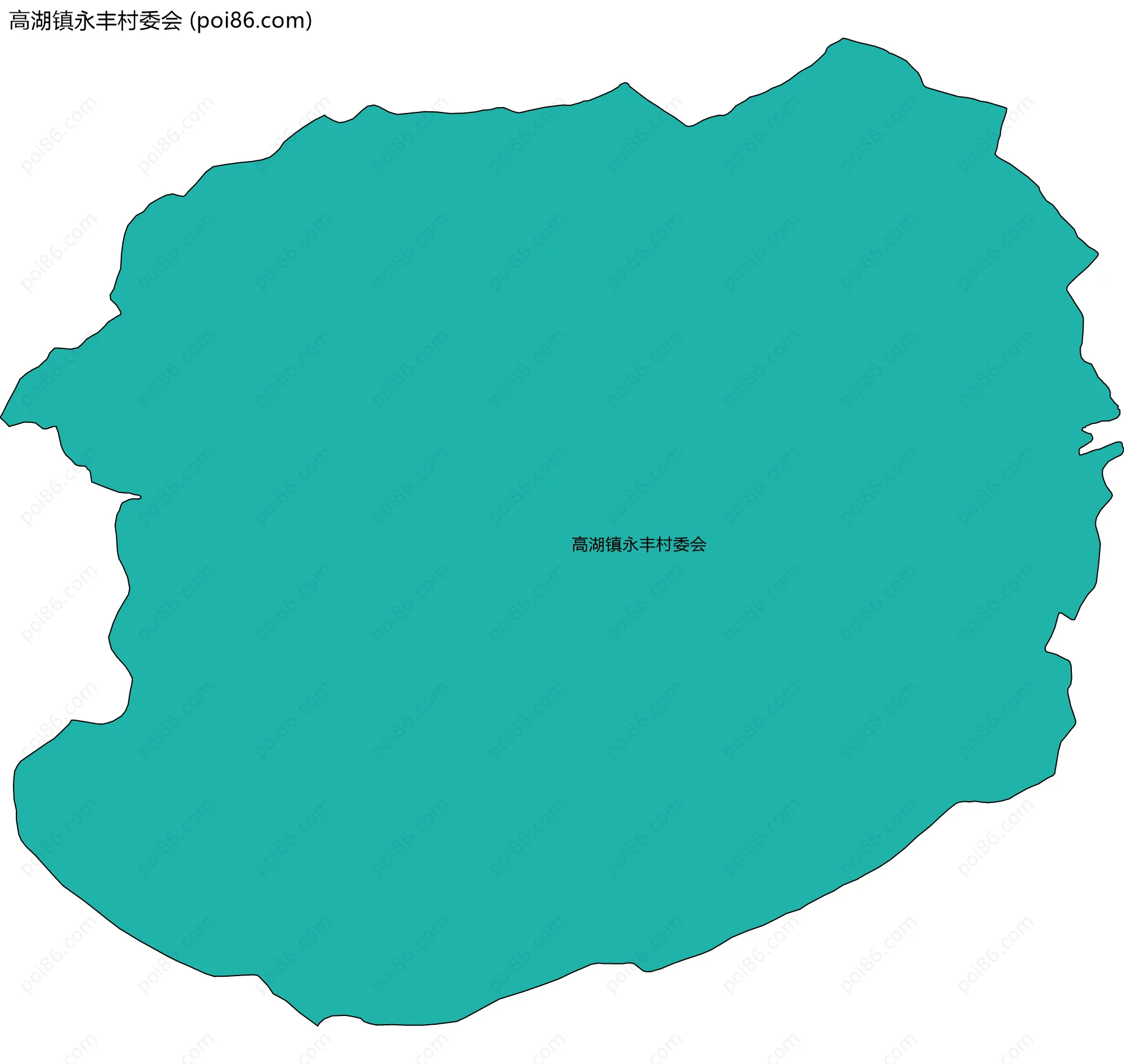 高湖镇永丰村委会边界地图