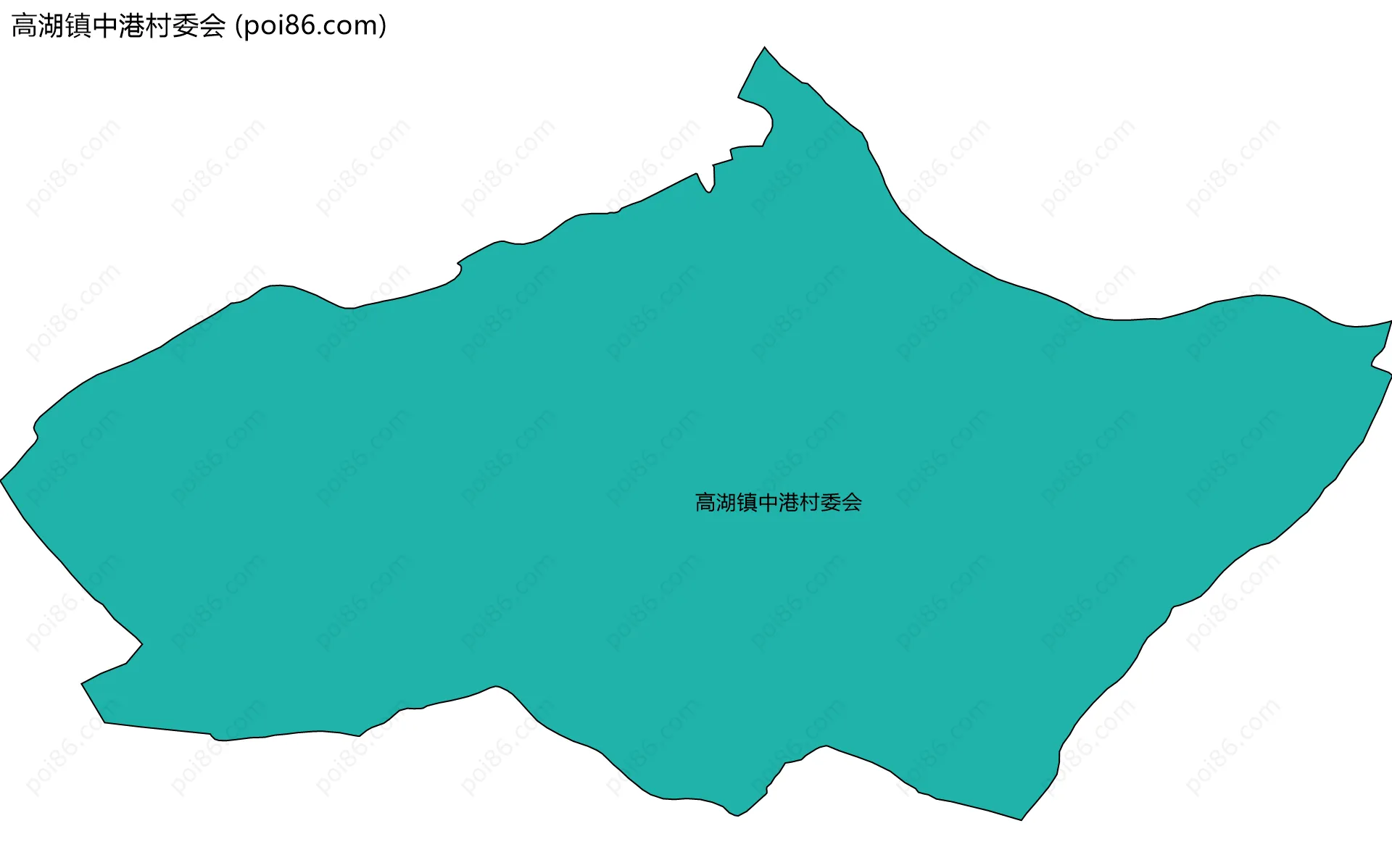 高湖镇中港村委会边界地图