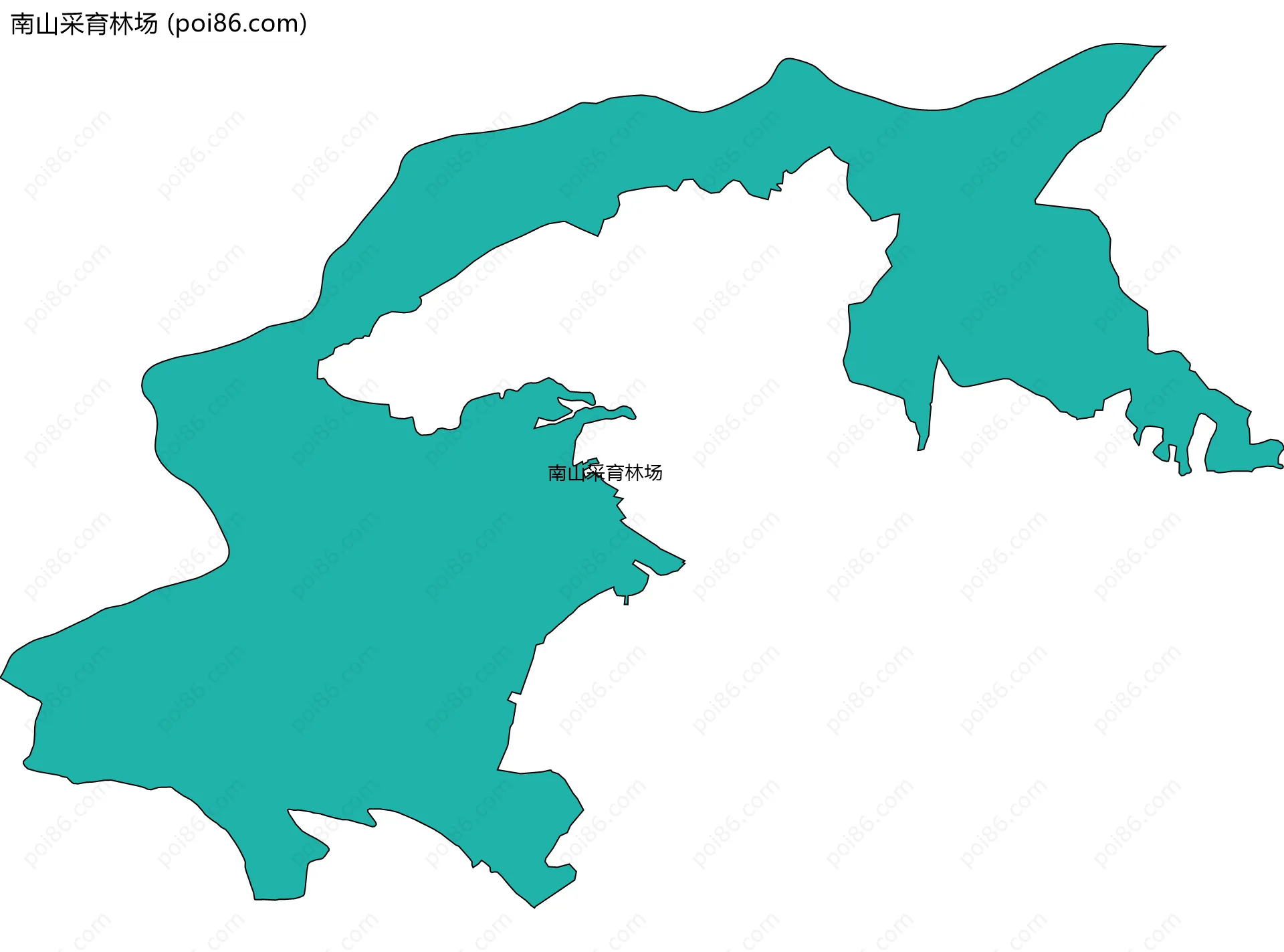 南山采育林场边界地图