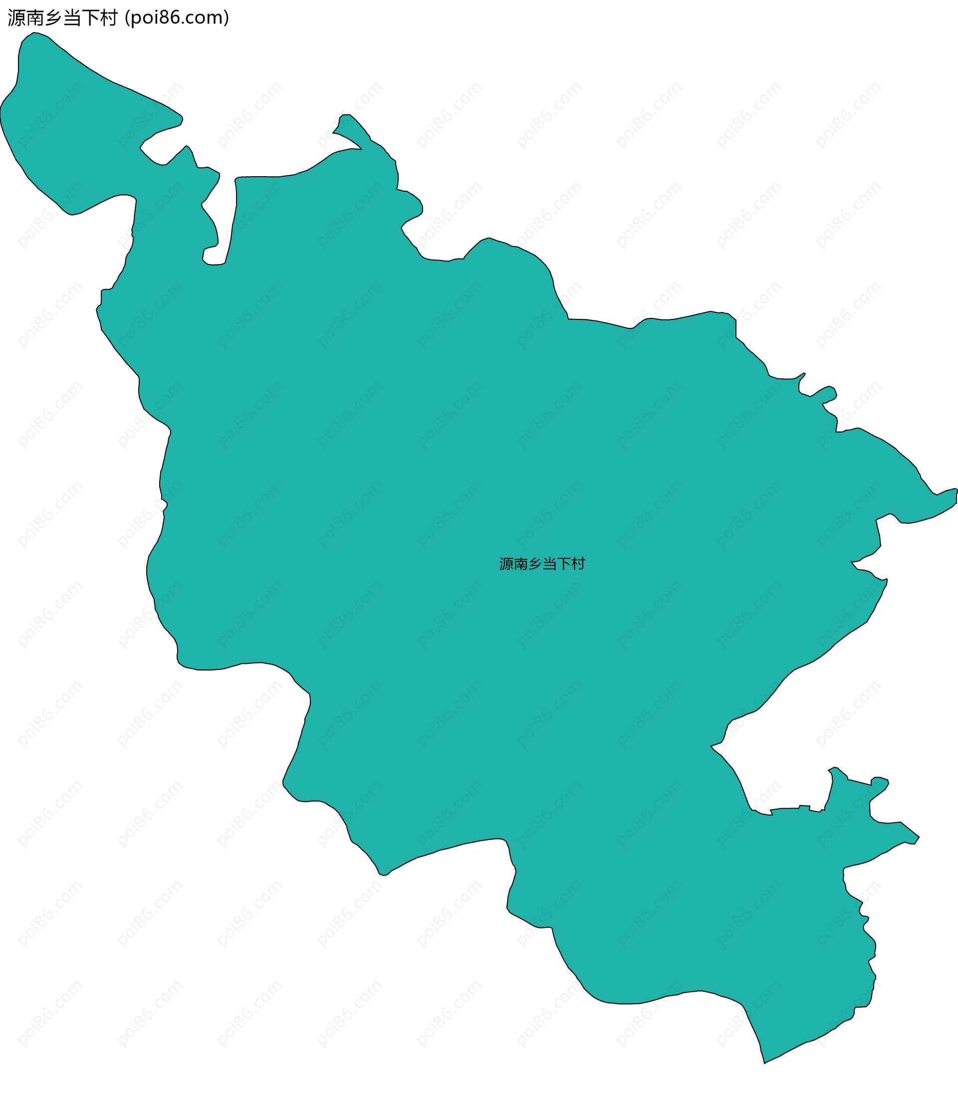 源南乡当下村边界地图