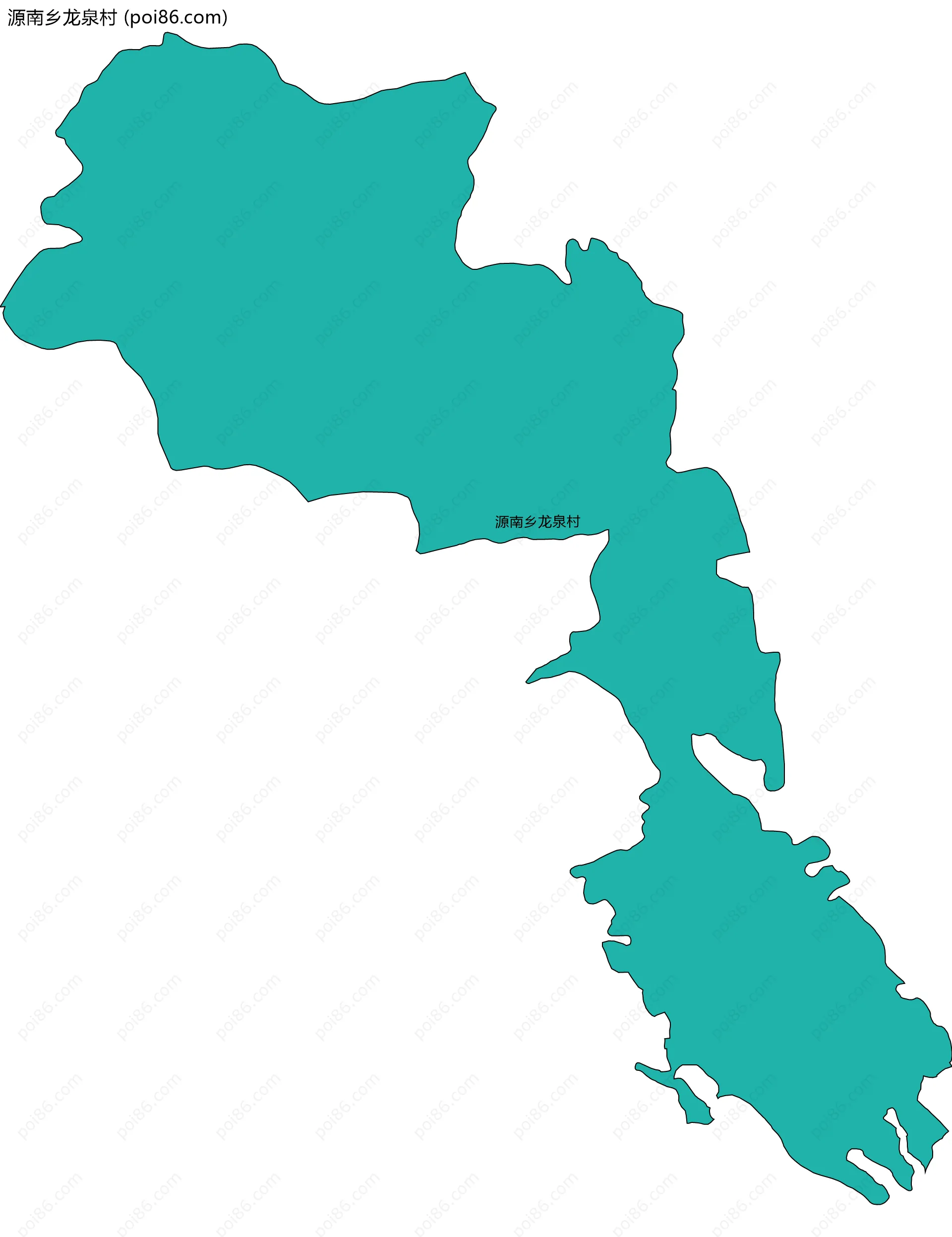 源南乡龙泉村边界地图